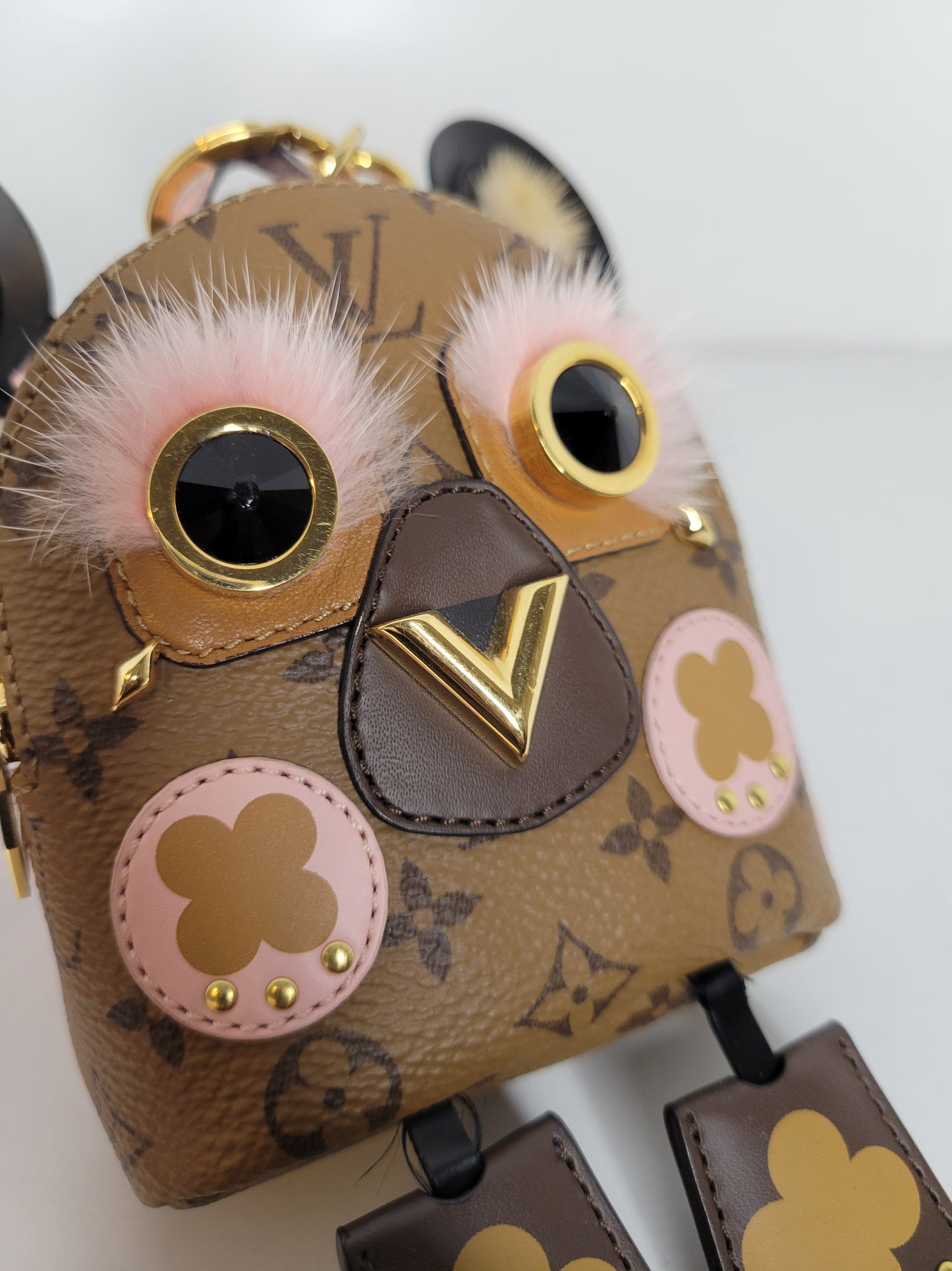 Louis Vuitton Reverse Monogram Owl Backpack Bag Charm CX1220