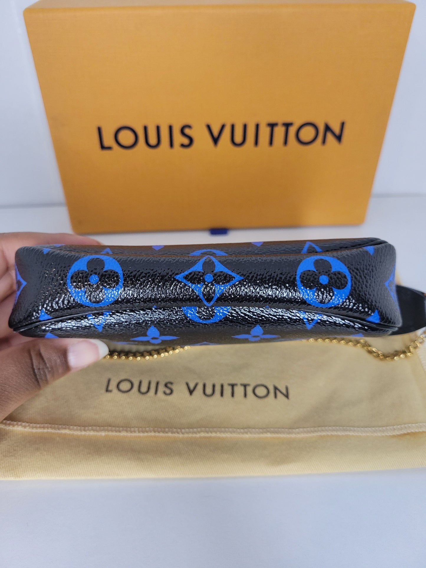 Louis Vuitton Bleu Digital Mini Pochette SF0166