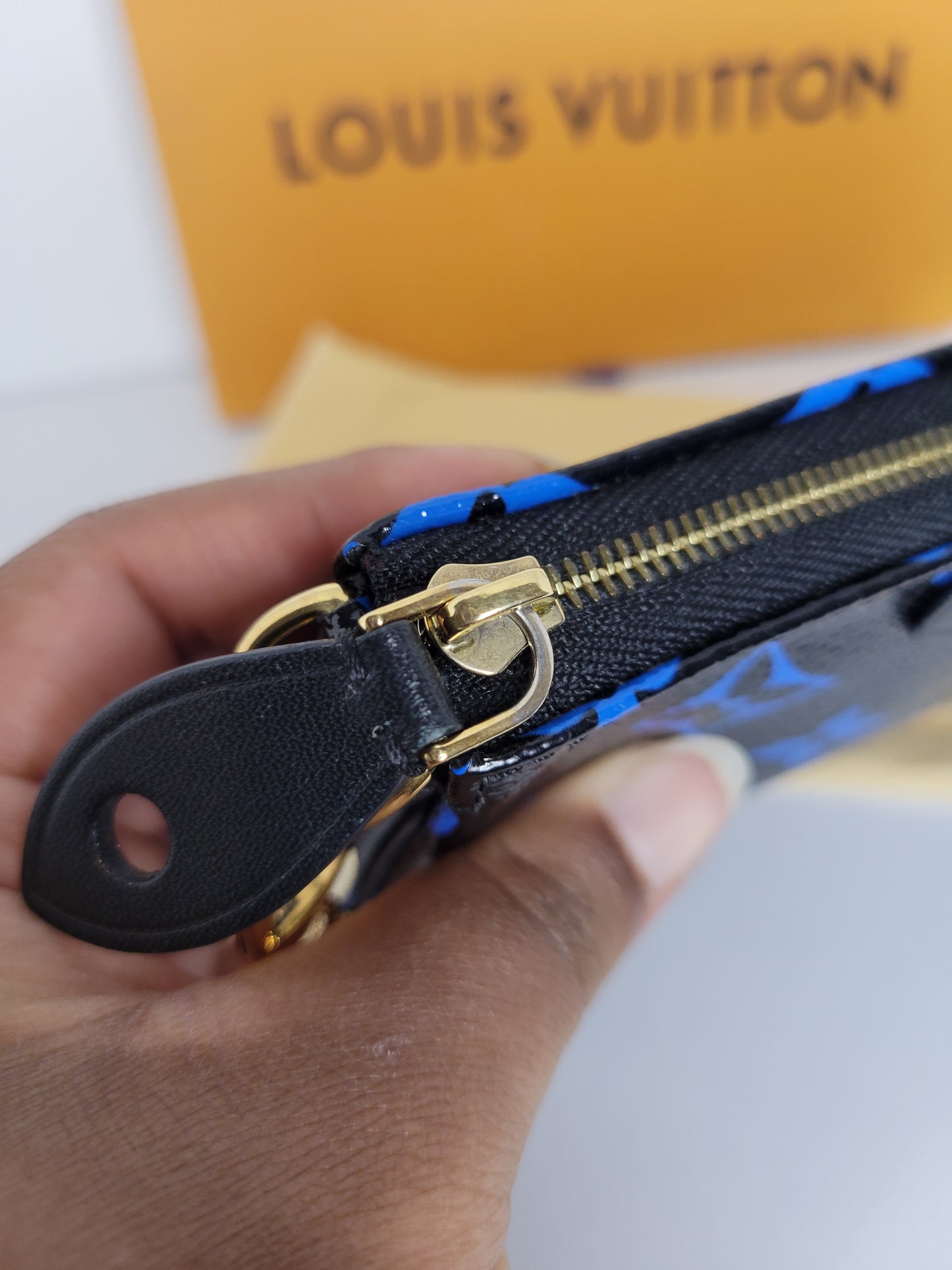 Louis Vuitton Bleu Digital Mini Pochette SF0166