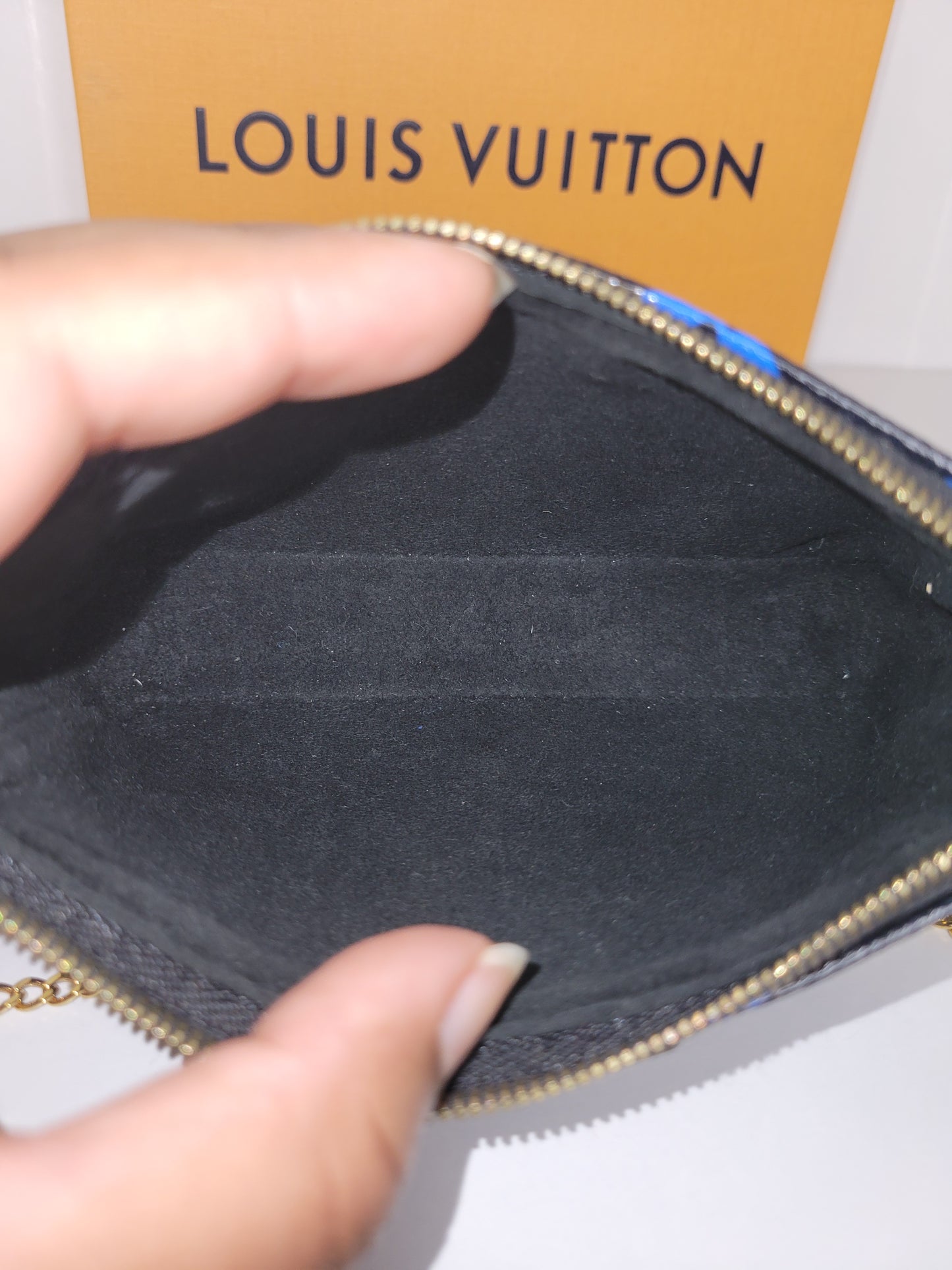 Louis Vuitton Bleu Digital Mini Pochette SF0166