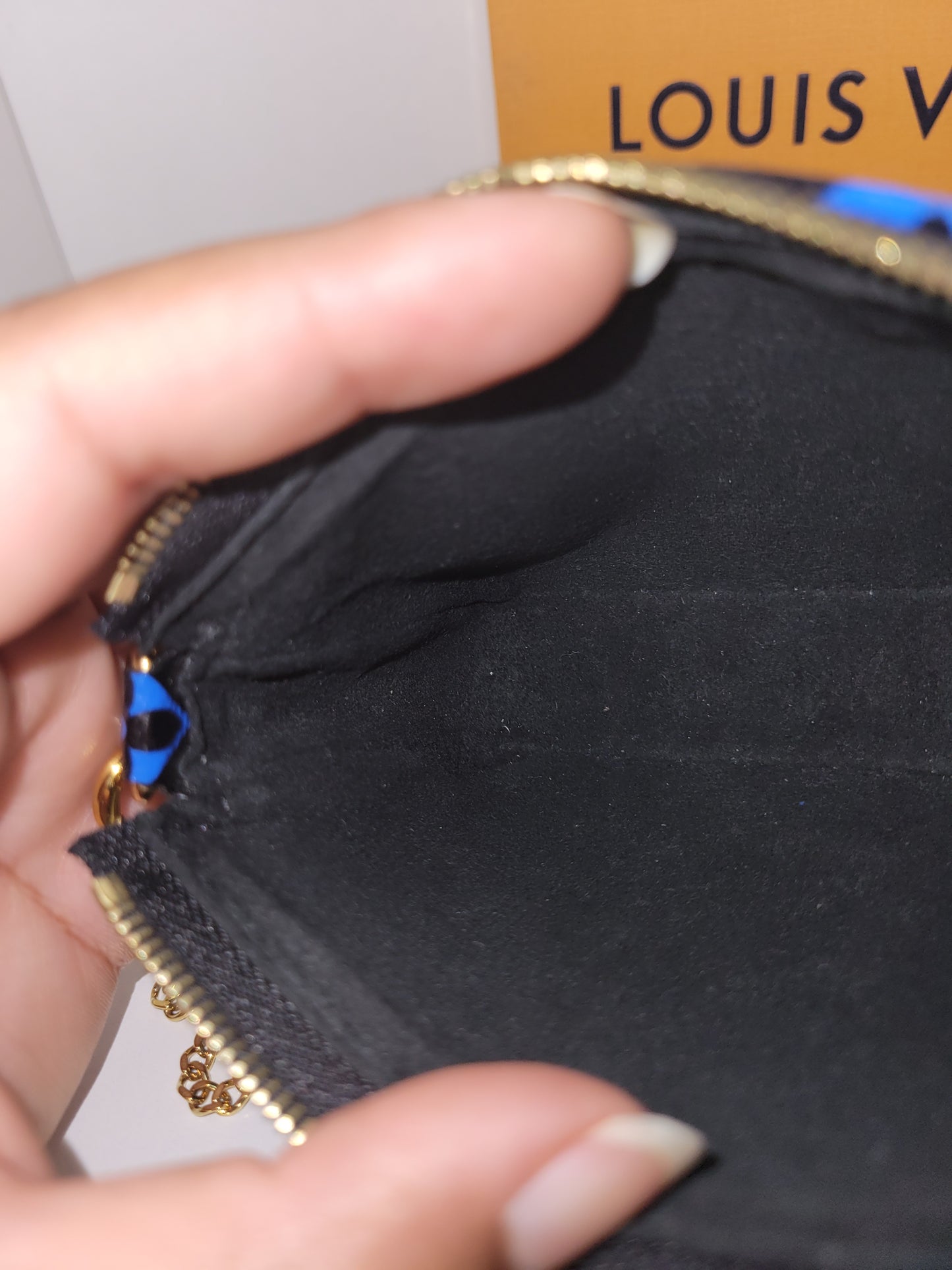 Louis Vuitton Bleu Digital Mini Pochette SF0166