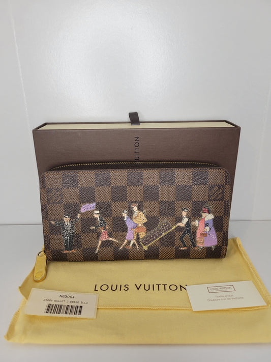 Louis Vuitton Damier Ebene Illustre Zippy Wallet CA3161