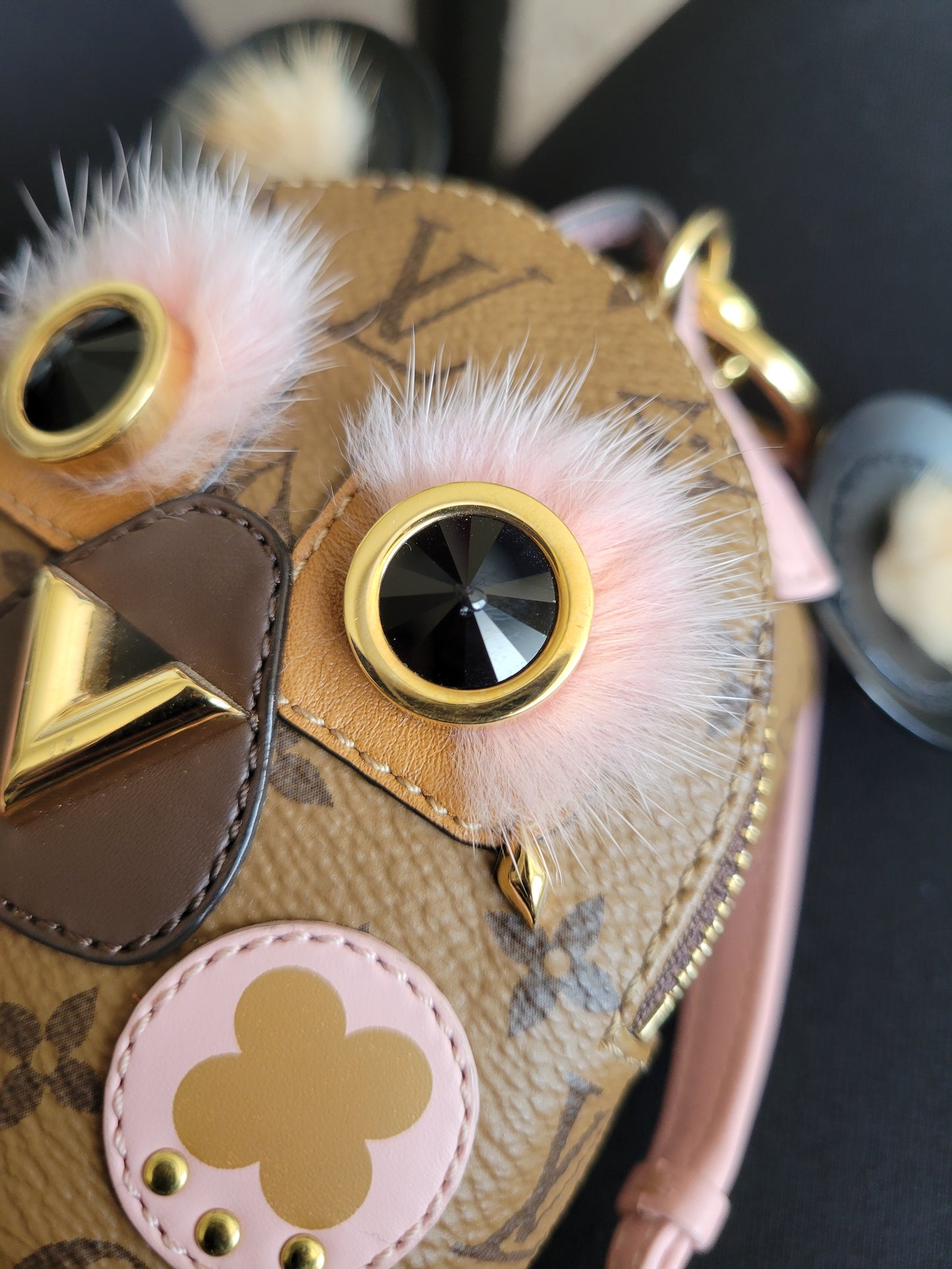 Louis Vuitton Reverse Monogram Owl Backpack Bag Charm CX1220