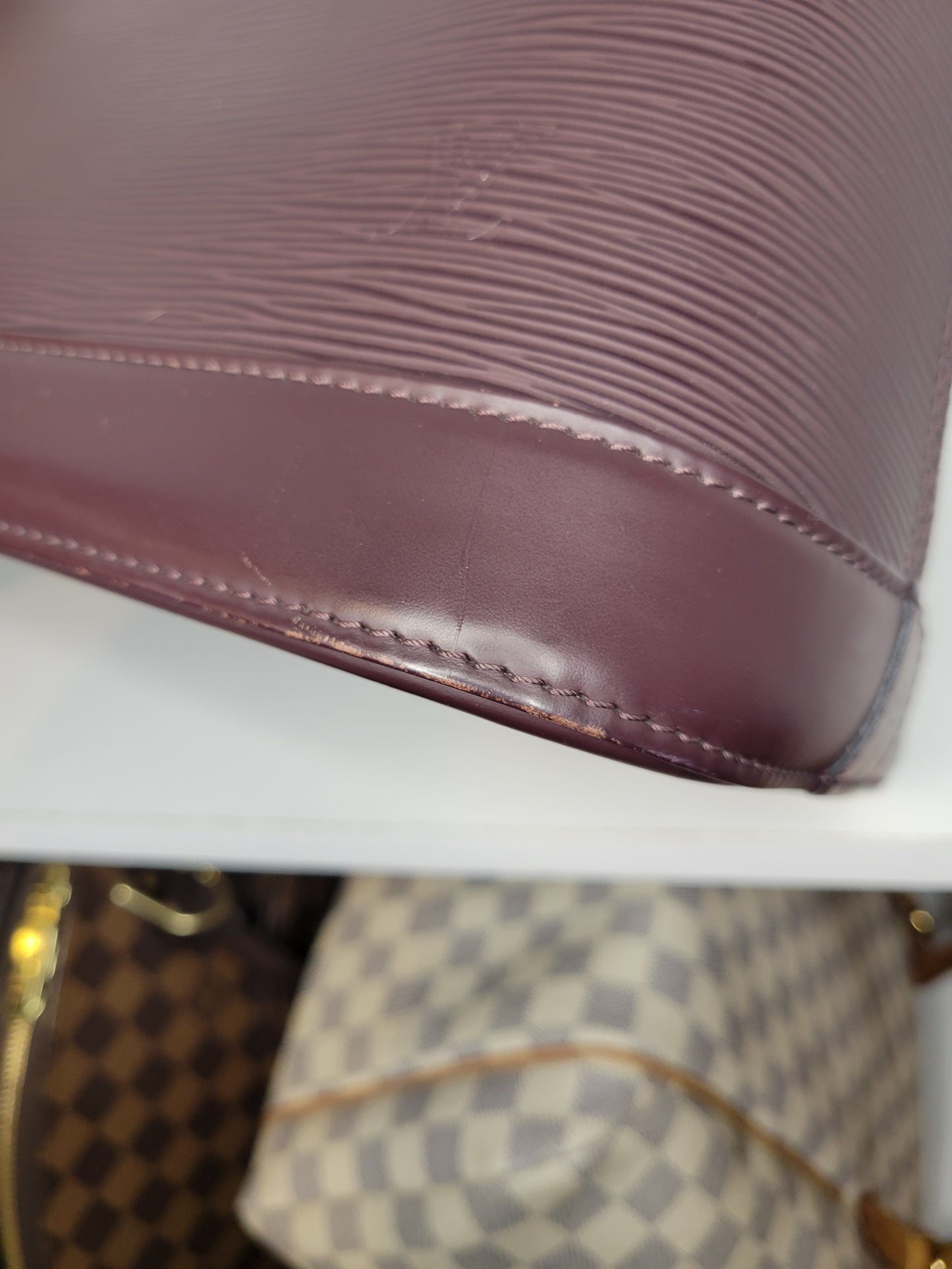 Louis Vuitton Quetsche Purple Epi Alma PM SD1144