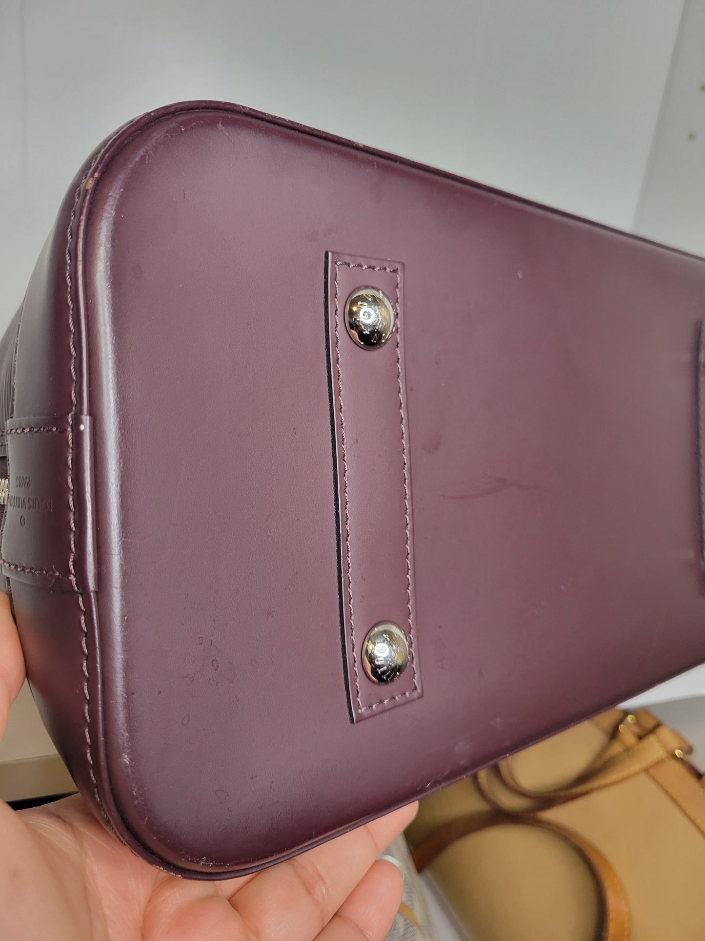 Louis Vuitton Quetsche Purple Epi Alma PM SD1144