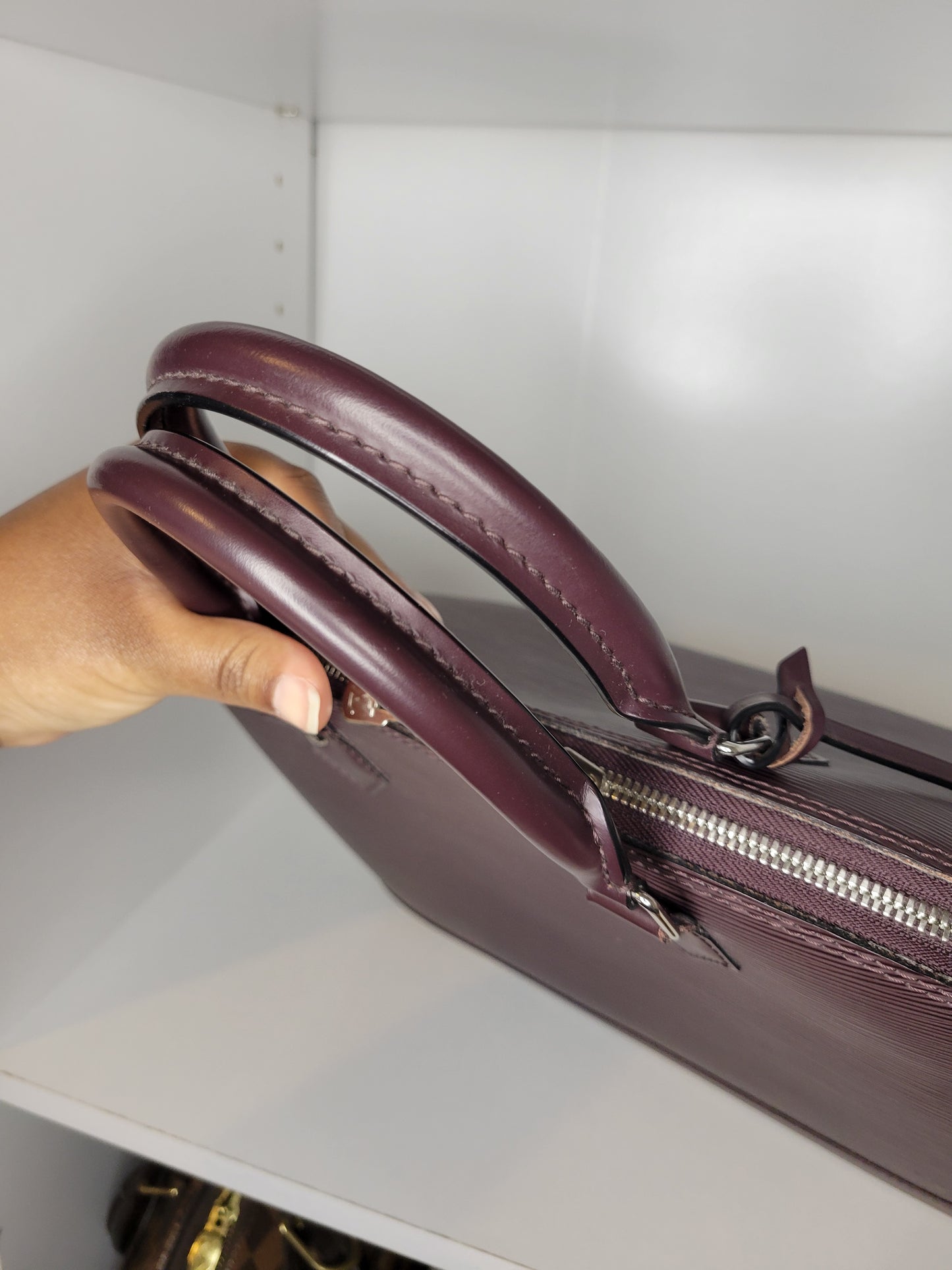 Louis Vuitton Quetsche Purple Epi Alma PM SD1144