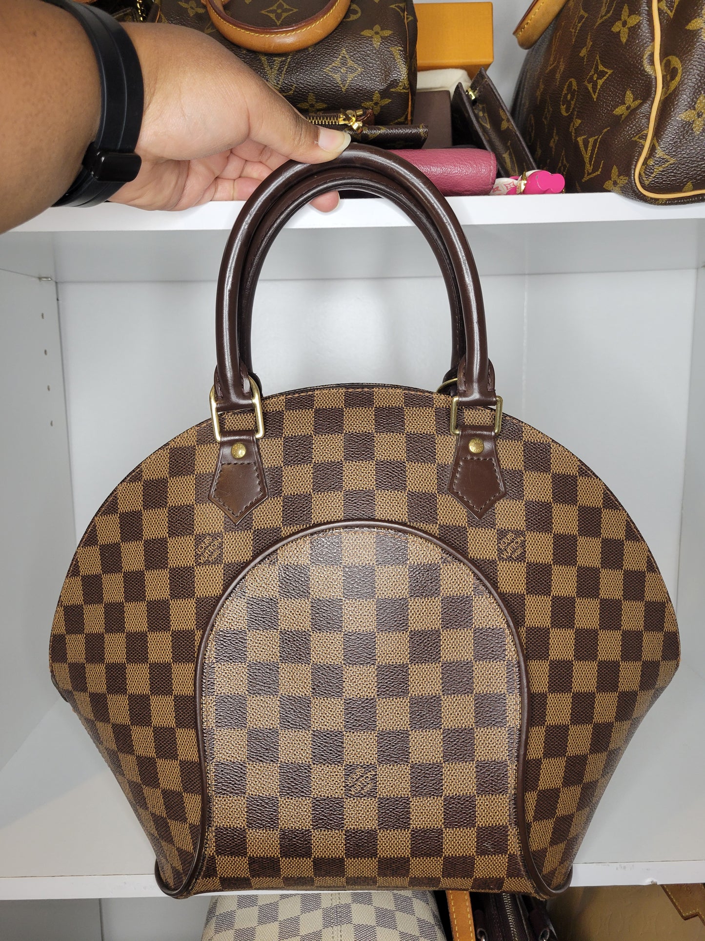 Louis Vuitton Special Order Damier Ebene Ellipse MM