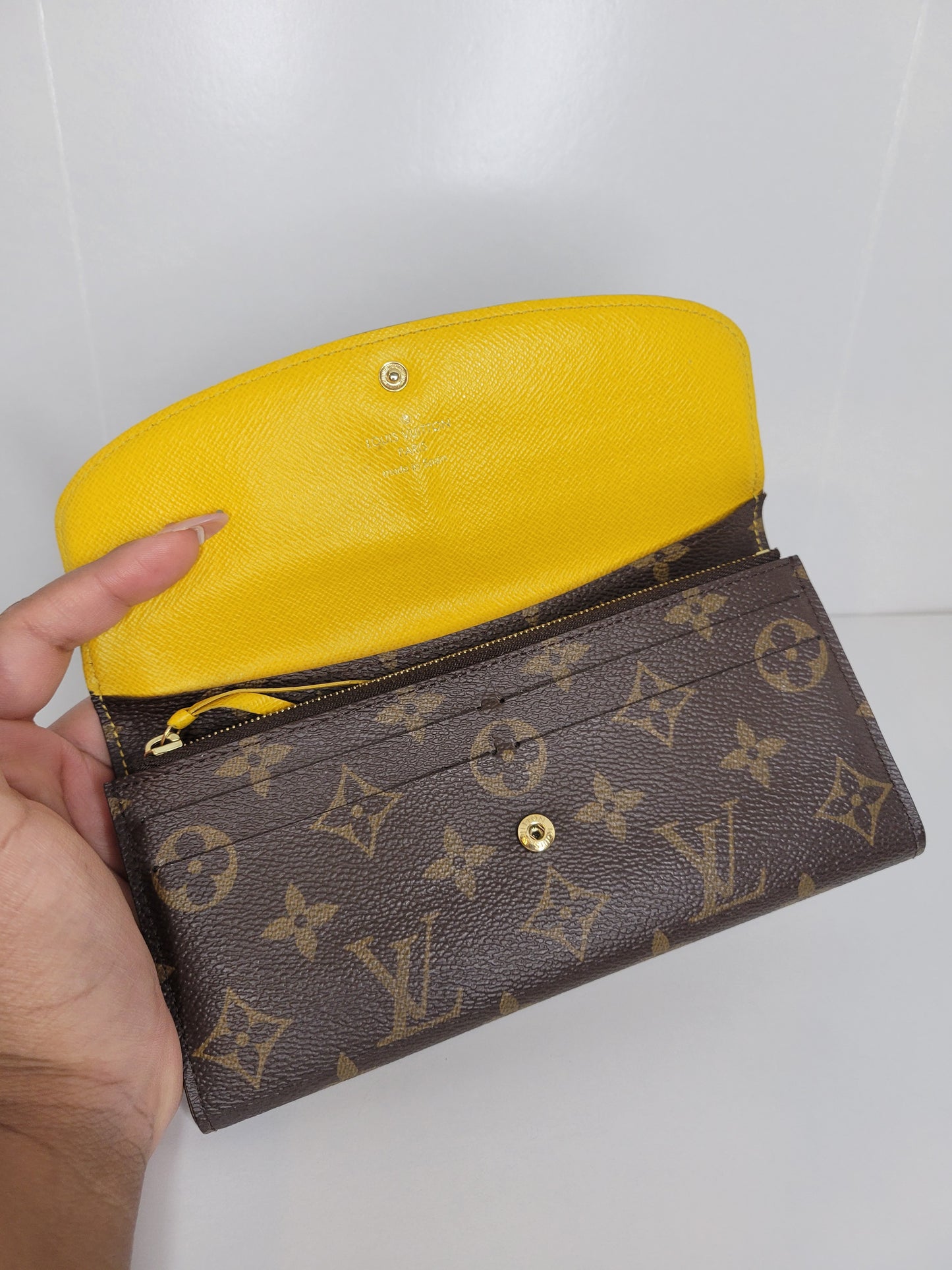Louis Vuitton Monogram Yellow Emilie Wallet CA4185