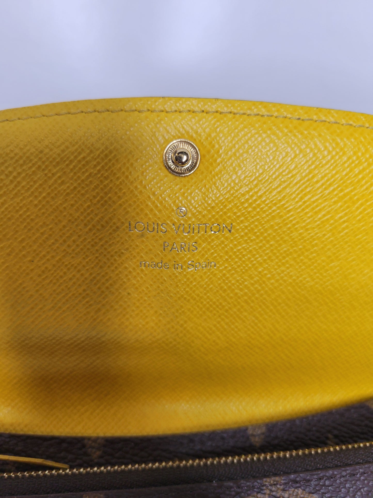 Louis Vuitton Monogram Yellow Emilie Wallet CA4185