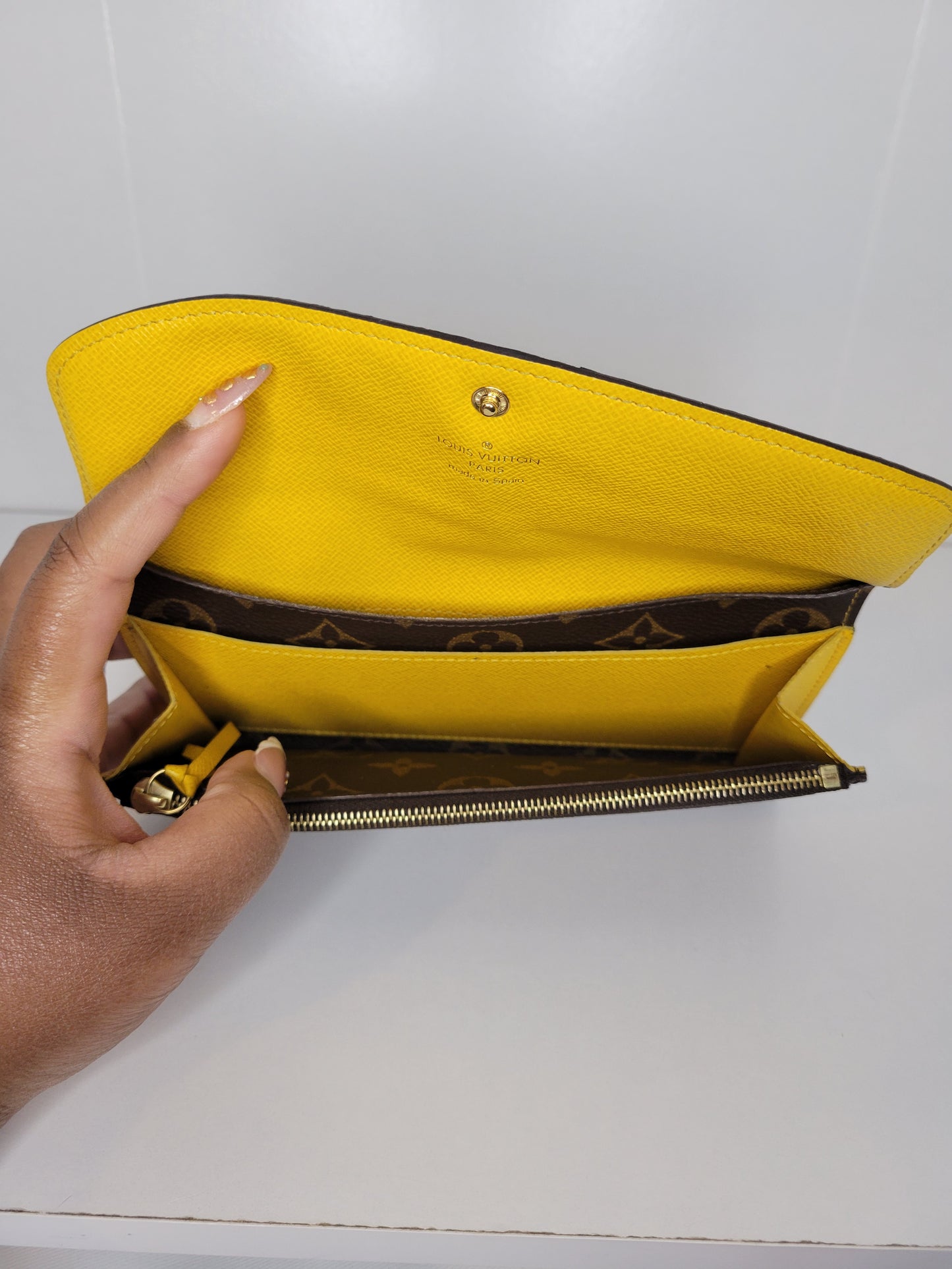 Louis Vuitton Monogram Yellow Emilie Wallet CA4185