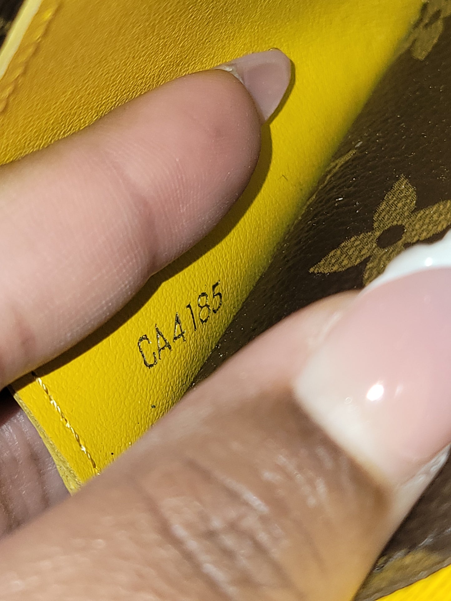 Louis Vuitton Monogram Yellow Emilie Wallet CA4185