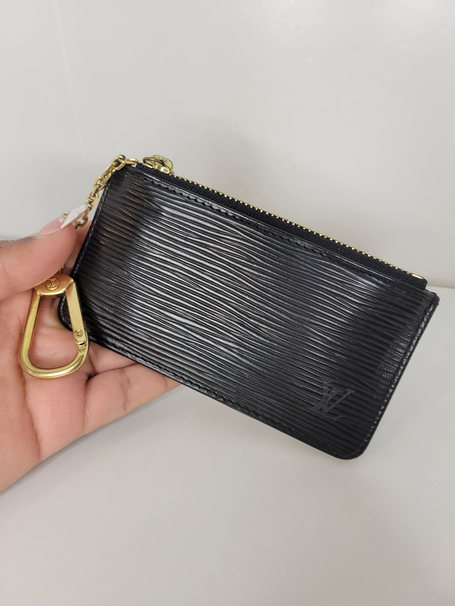 Louis Vuitton Vintage Black Epi Key Pouch CA0073