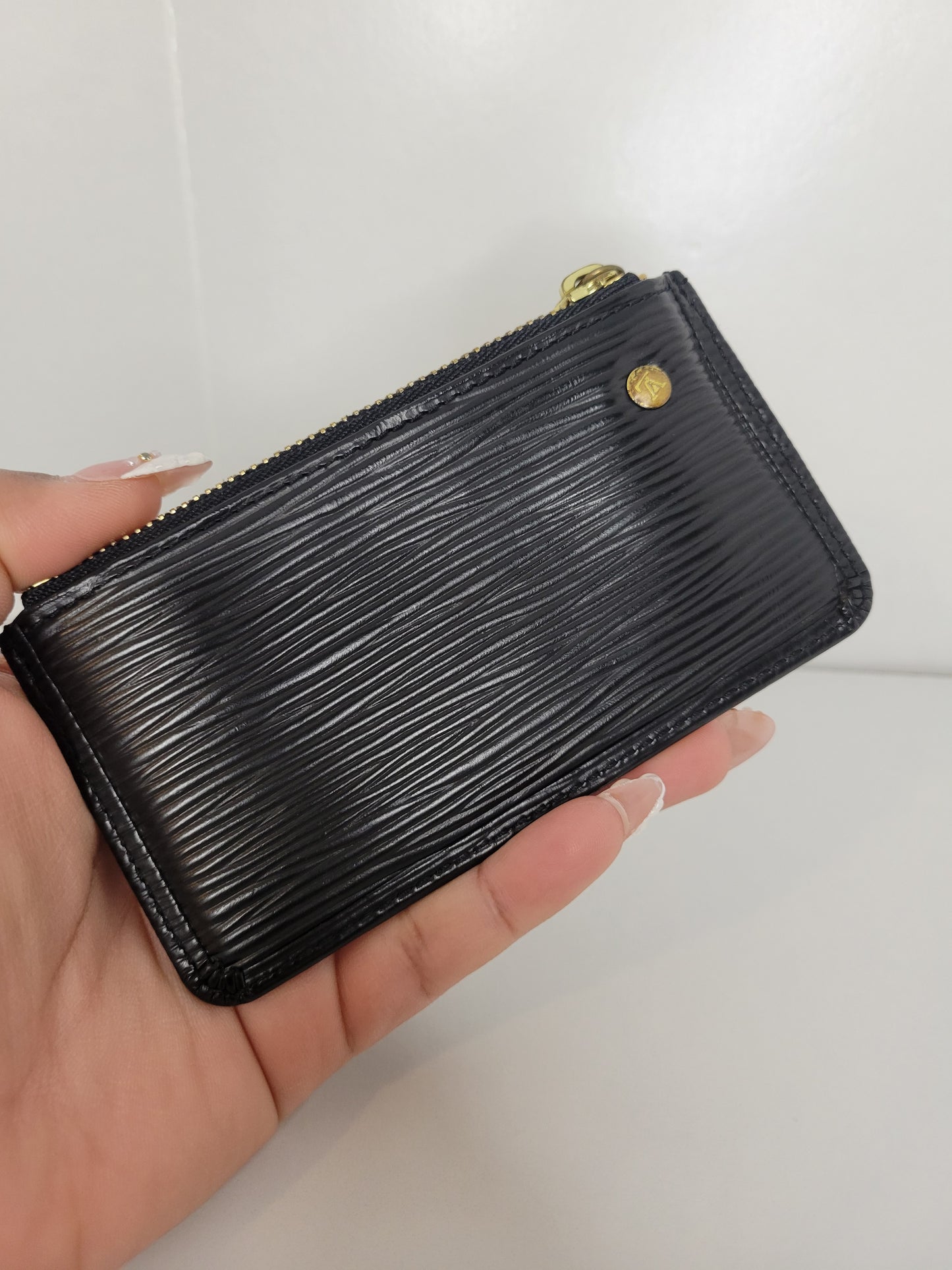 Louis Vuitton Vintage Black Epi Key Pouch CA0073