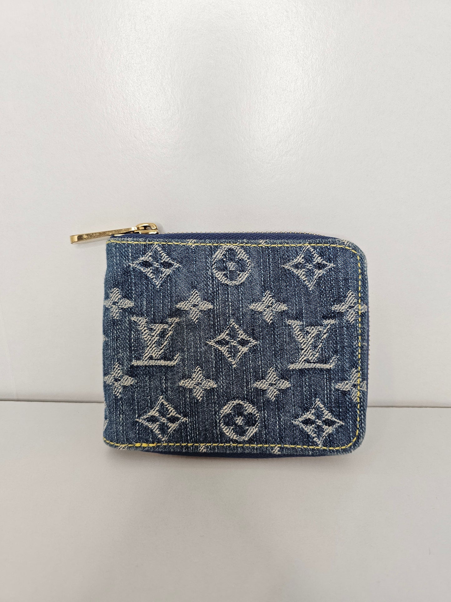 Louis Vuitton Vintage Denim Compact Wallet TH2047