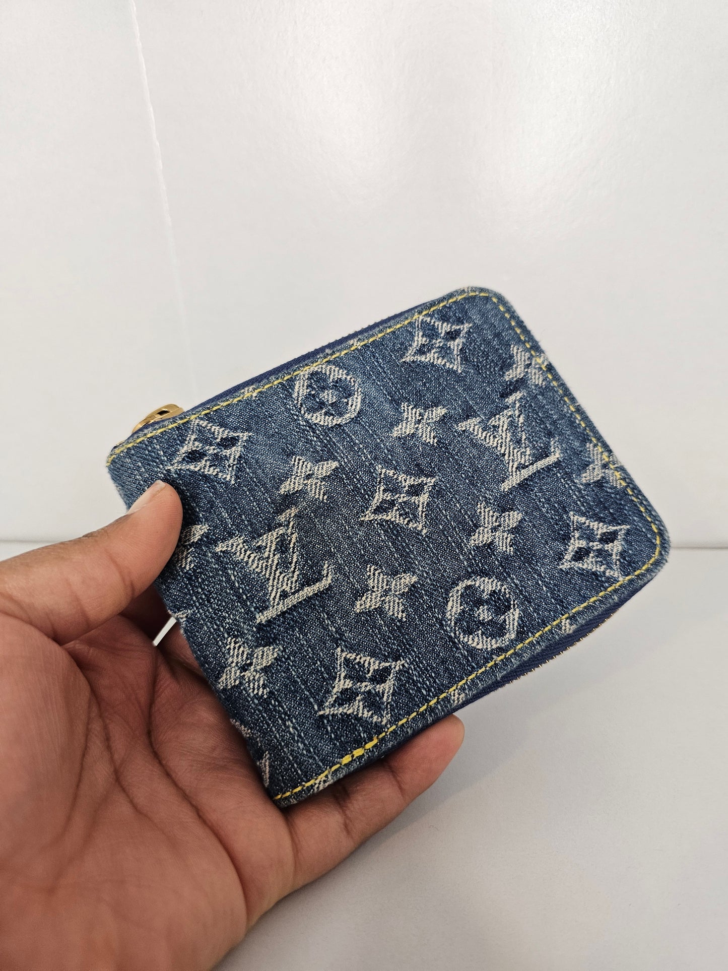Louis Vuitton Vintage Denim Compact Wallet TH2047