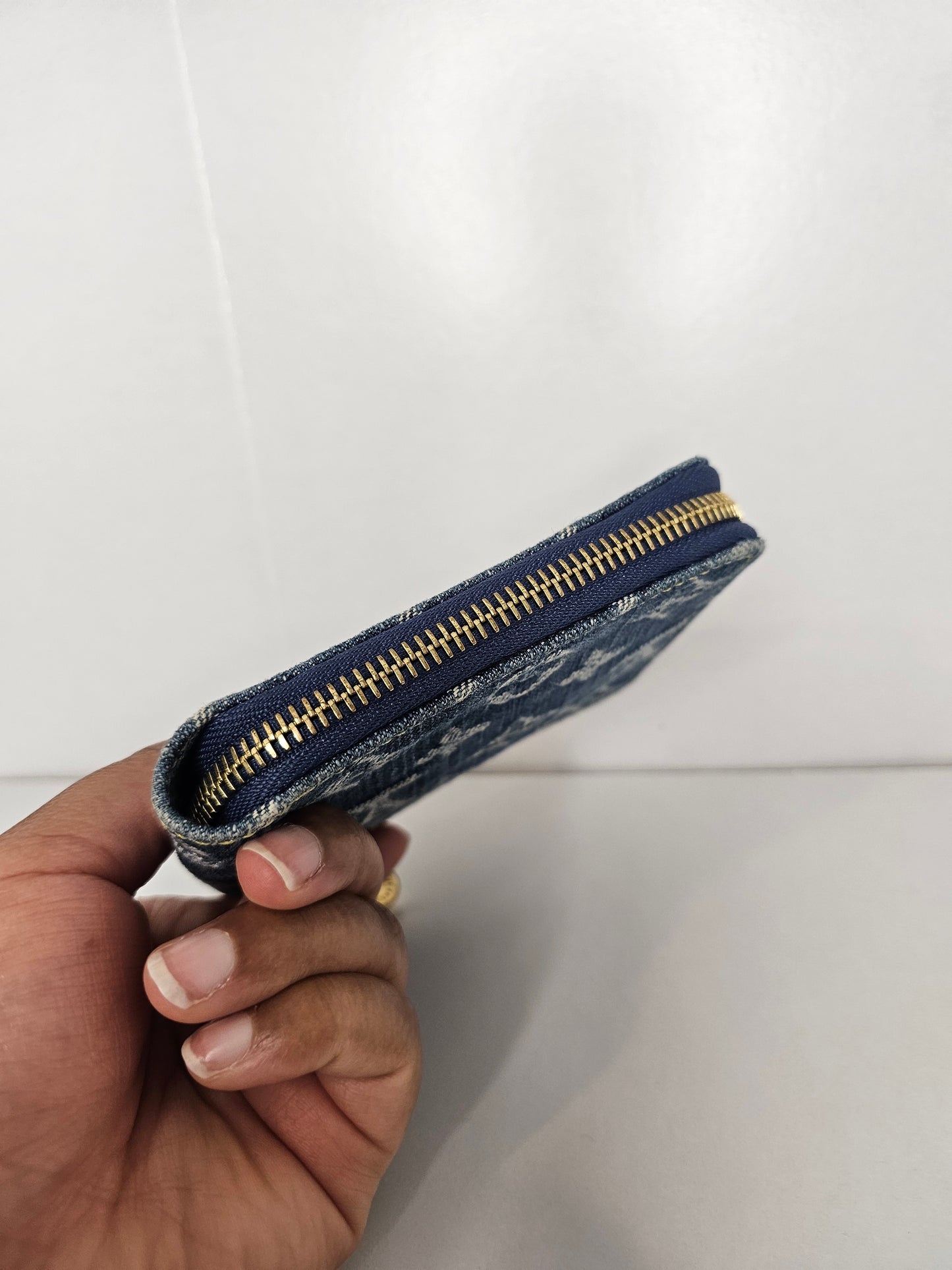 Louis Vuitton Vintage Denim Compact Wallet TH2047