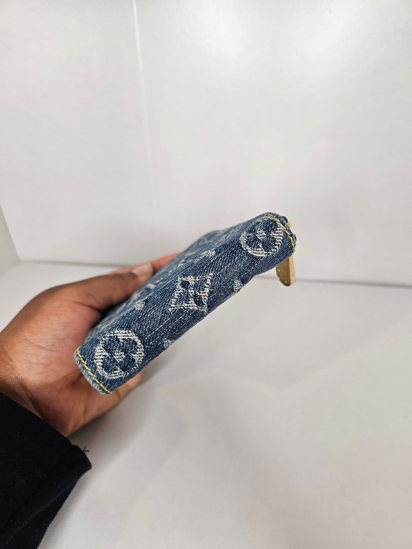 Louis Vuitton Vintage Denim Compact Wallet TH2047