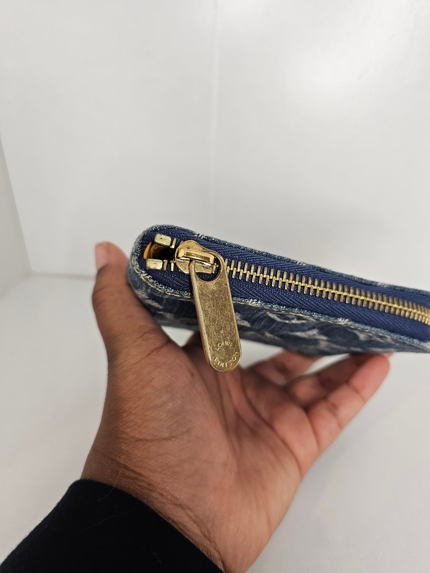 Louis Vuitton Vintage Denim Compact Wallet TH2047