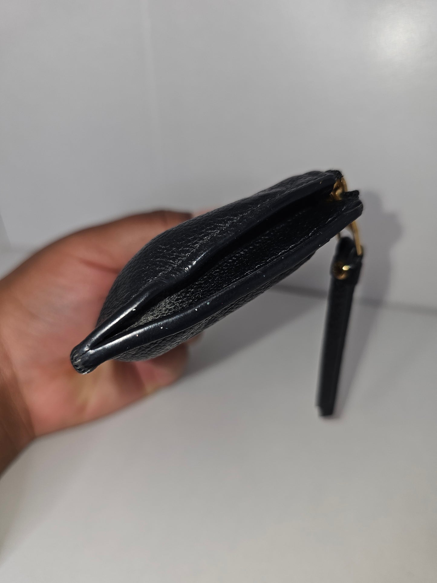 Louis Vuitton Black Empreinte Zip Card Holder FH0231