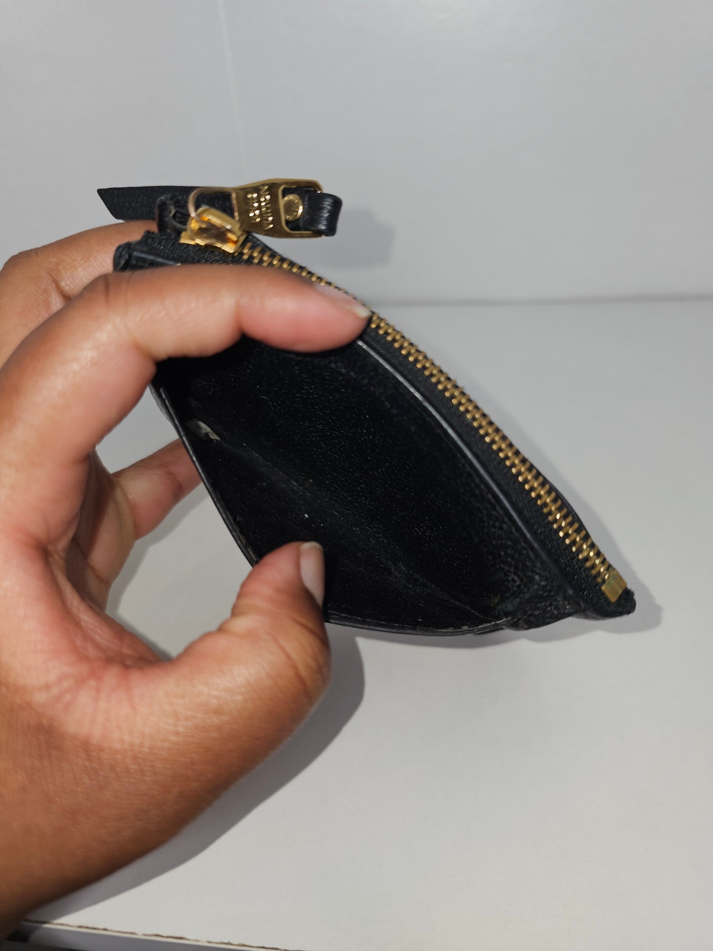 Louis Vuitton Black Empreinte Zip Card Holder FH0231