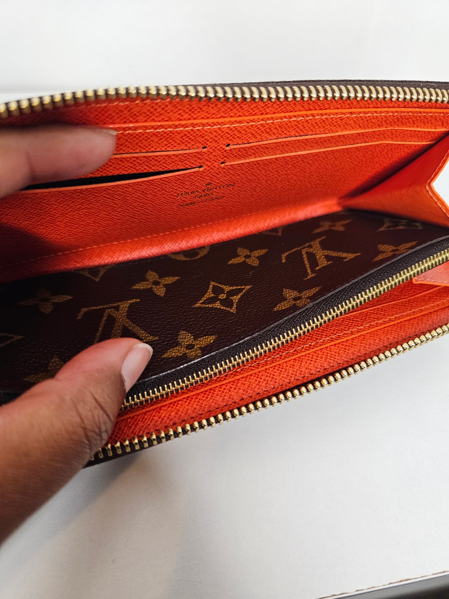 Louis Vuitton Orange Monogram Clemence MI2184