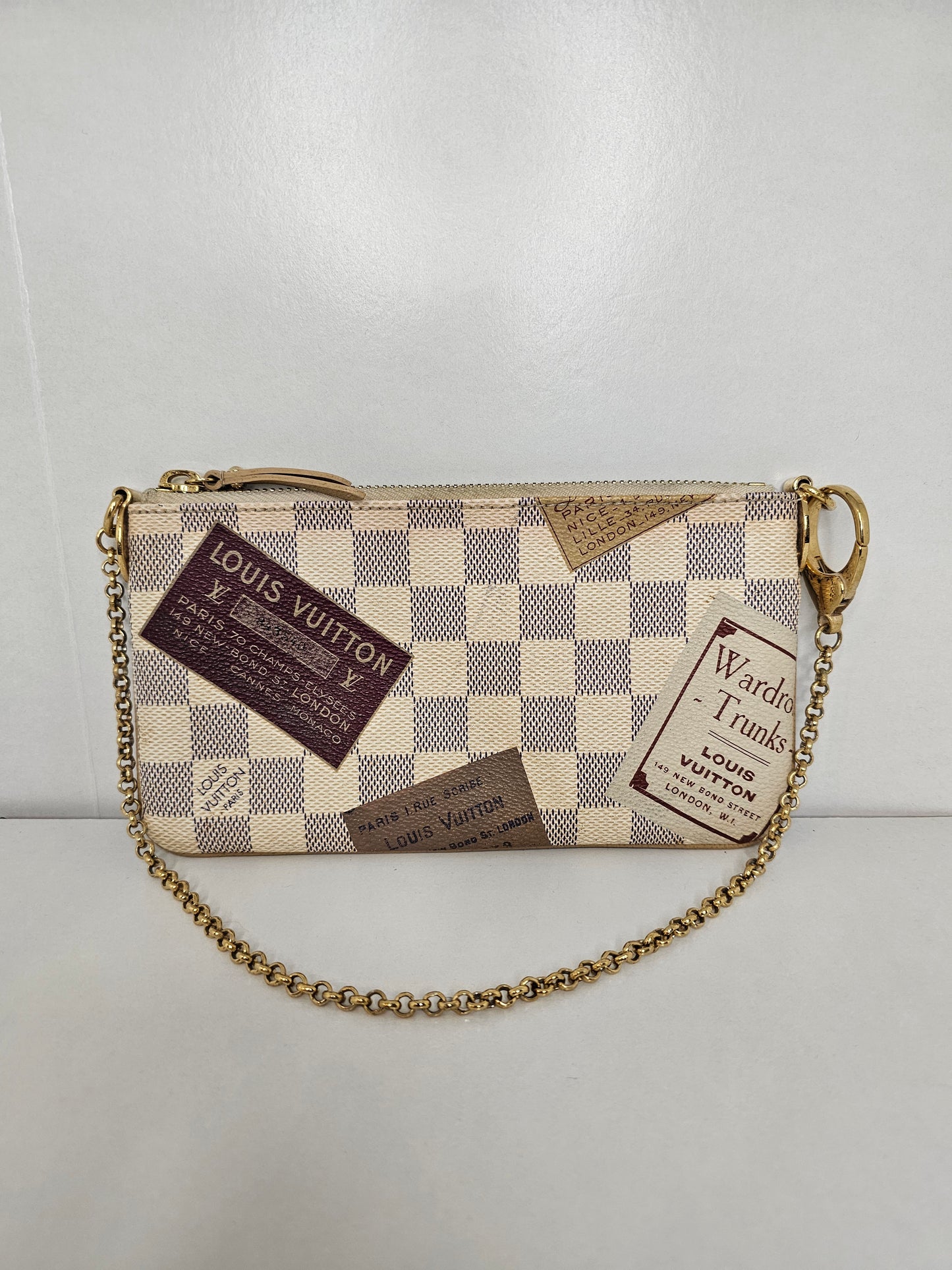 Louis Vuitton Limited Edition Milla Pochette PM Damier Azur Trunks and Bags AA4009