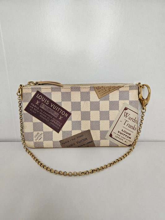 Louis Vuitton Limited Edition Milla Pochette PM Damier Azur Trunks and Bags AA4009
