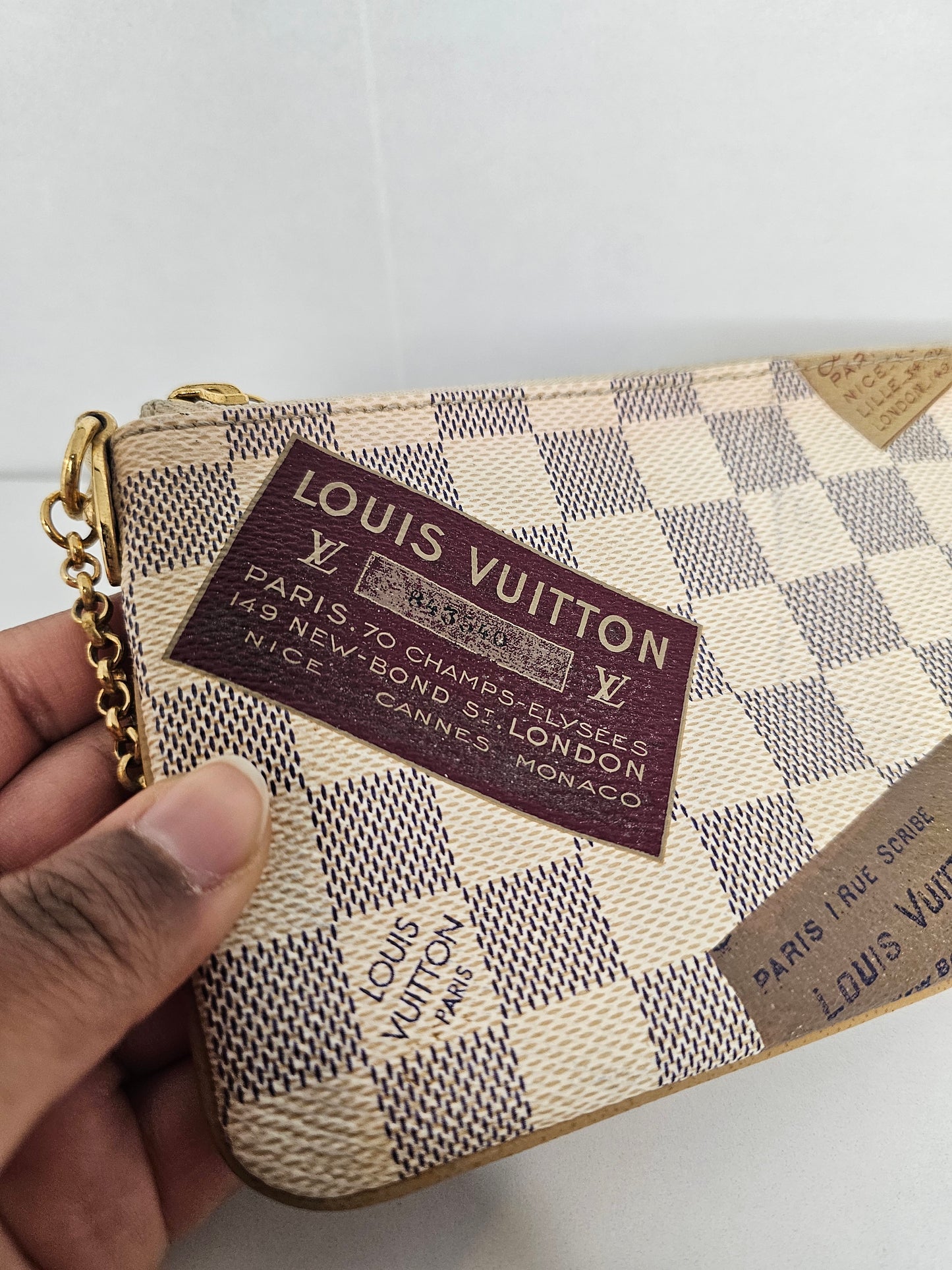 Louis Vuitton Limited Edition Milla Pochette PM Damier Azur Trunks and Bags AA4009