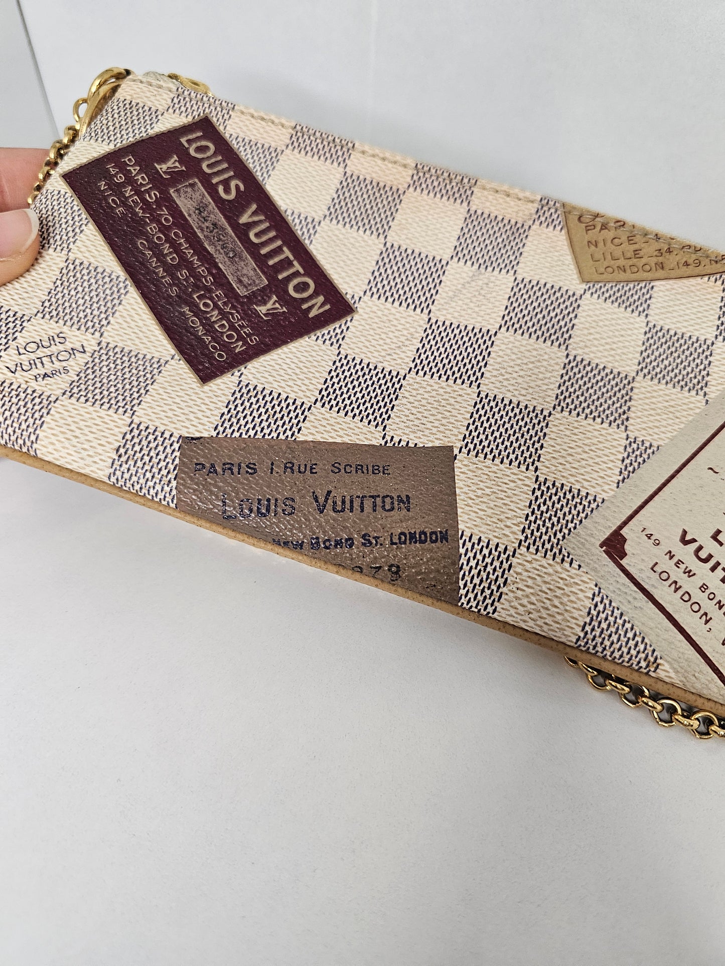 Louis Vuitton Limited Edition Milla Pochette PM Damier Azur Trunks and Bags AA4009