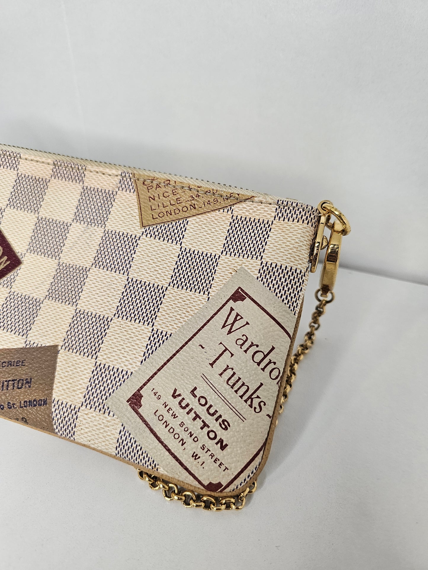 Louis Vuitton Limited Edition Milla Pochette PM Damier Azur Trunks and Bags AA4009
