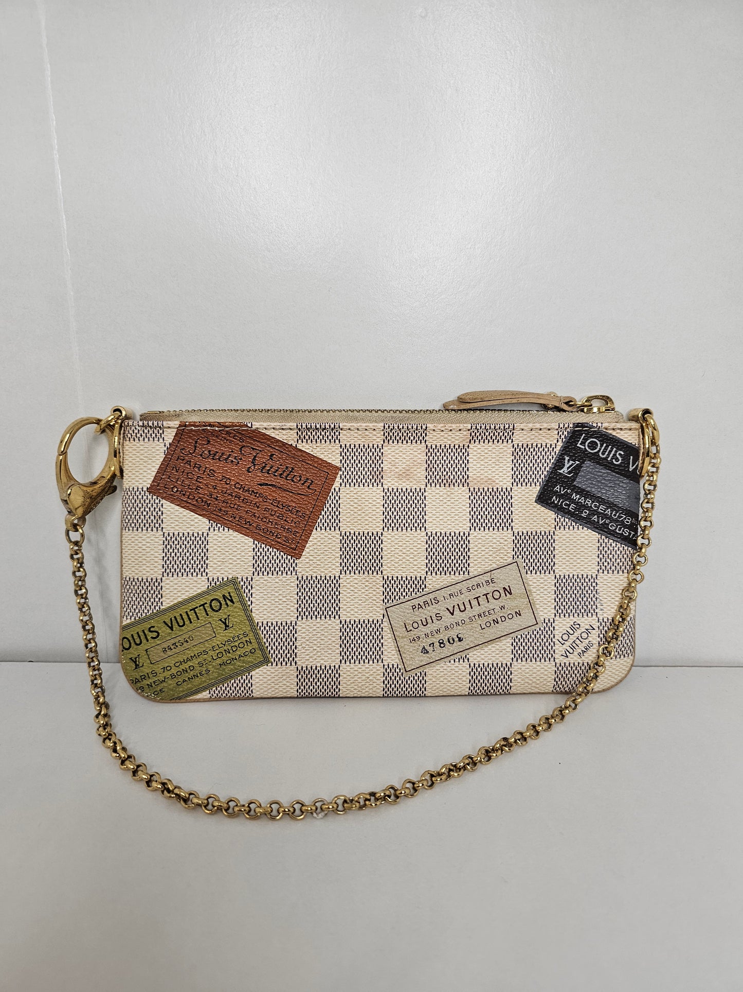 Louis Vuitton Limited Edition Milla Pochette PM Damier Azur Trunks and Bags AA4009