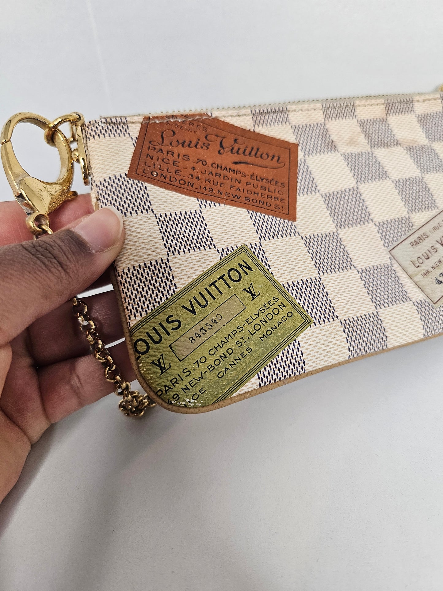Louis Vuitton Limited Edition Milla Pochette PM Damier Azur Trunks and Bags AA4009