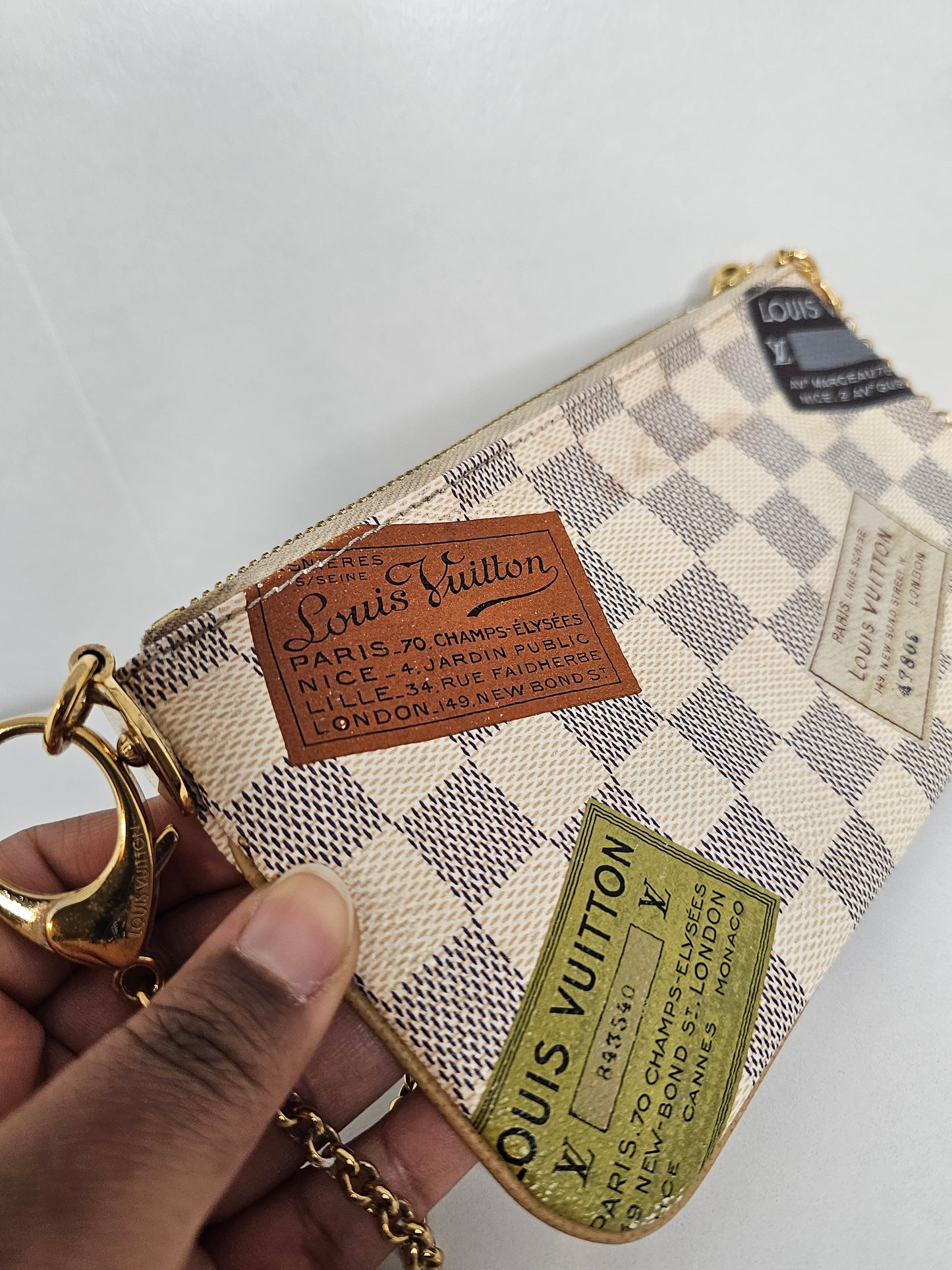Louis Vuitton Limited Edition Milla Pochette PM Damier Azur Trunks and Bags AA4009