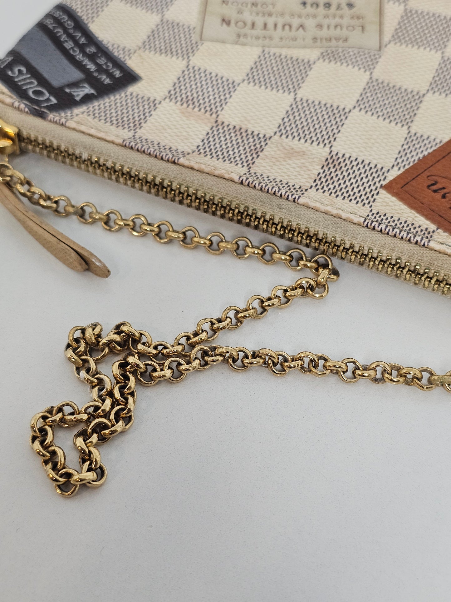 Louis Vuitton Limited Edition Milla Pochette PM Damier Azur Trunks and Bags AA4009