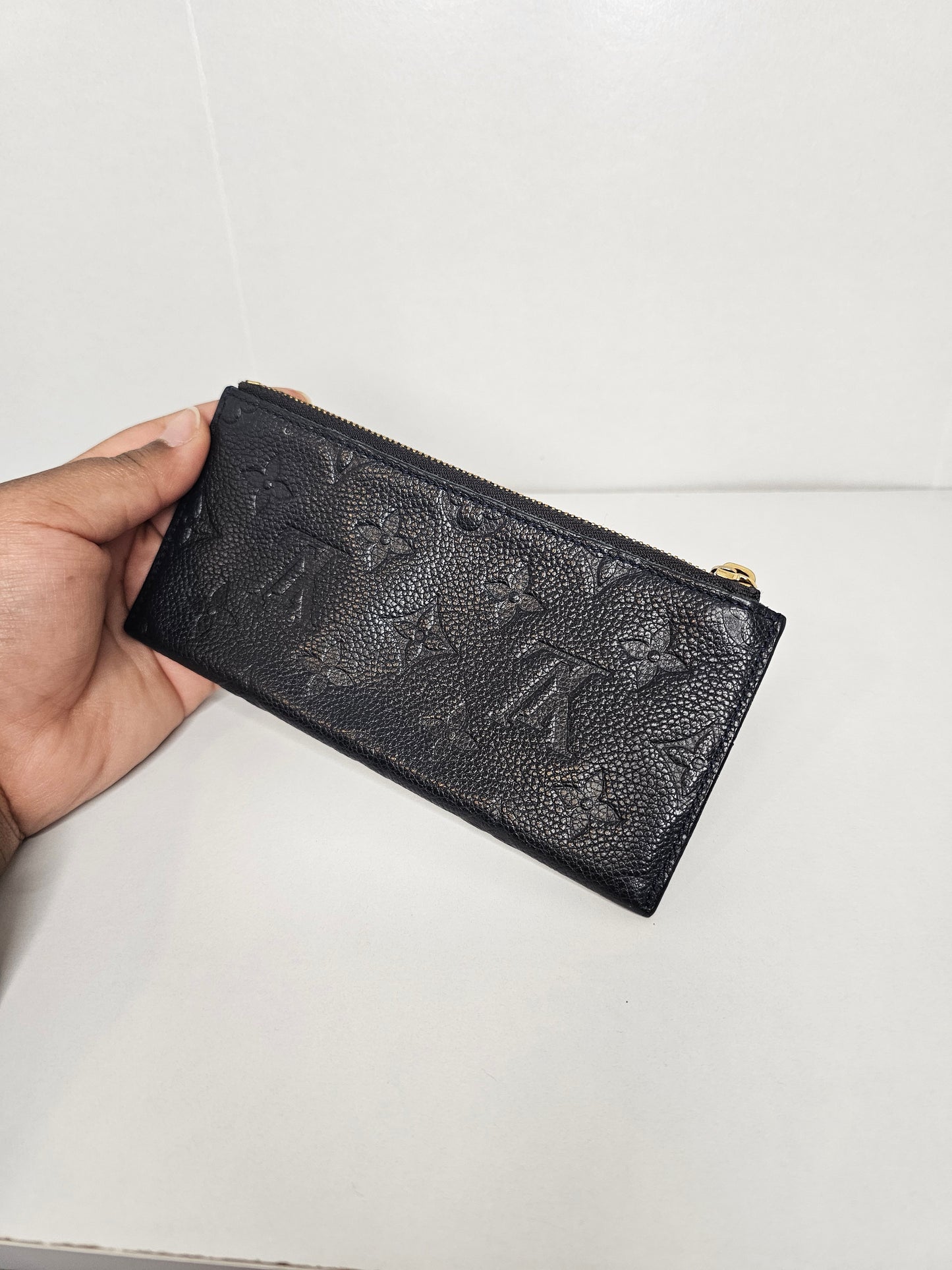 Louis Vuitton Dark Blue Empreinte Zip Coin Purse CA2192