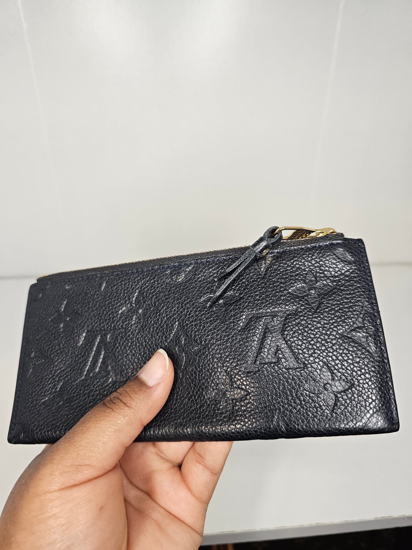 Louis Vuitton Dark Blue Empreinte Zip Coin Purse CA2192