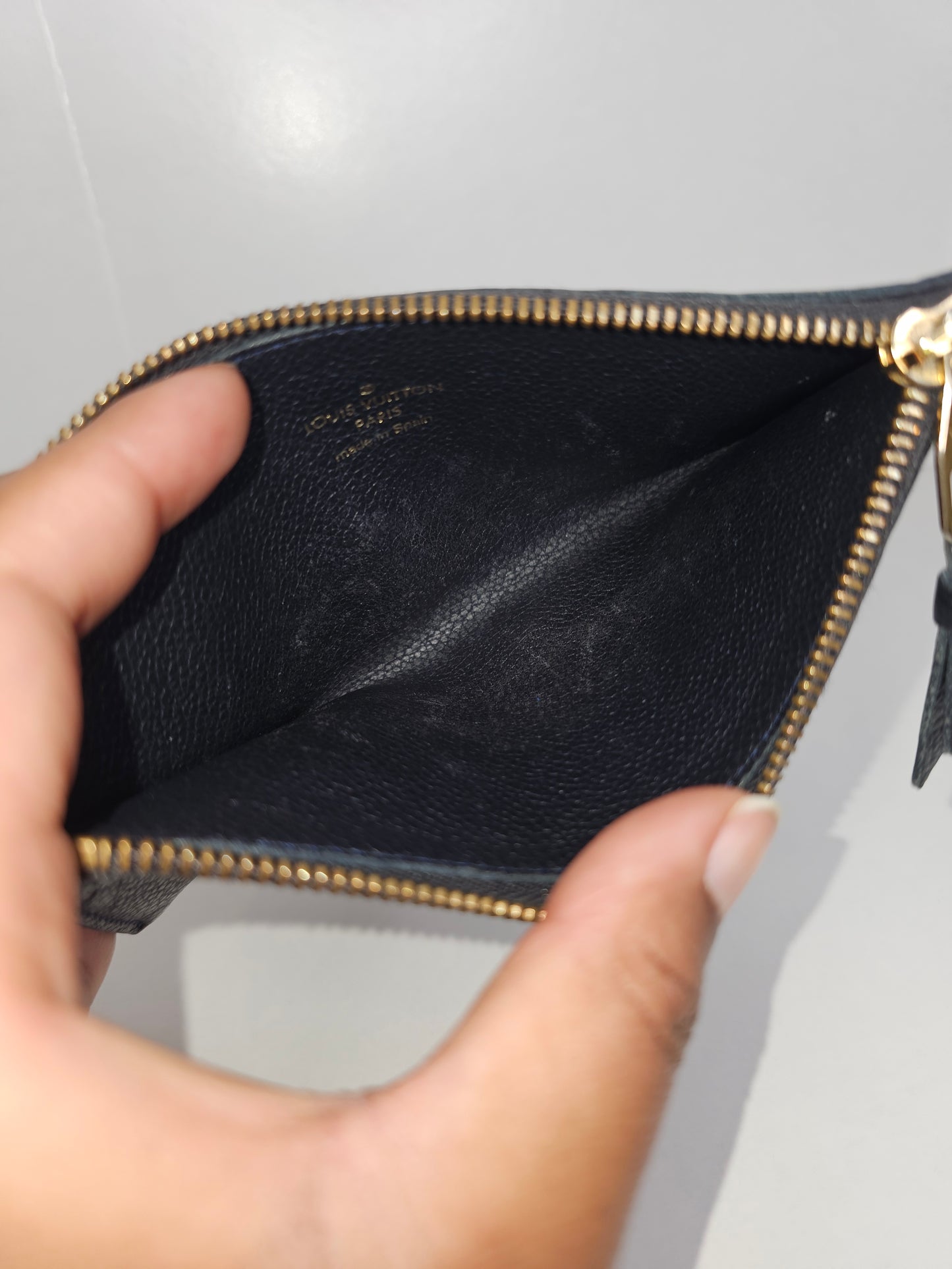 Louis Vuitton Dark Blue Empreinte Zip Coin Purse CA2192