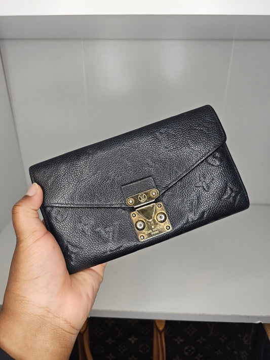 Louis Vuitton Black Monogram Metis Wallet CA0198