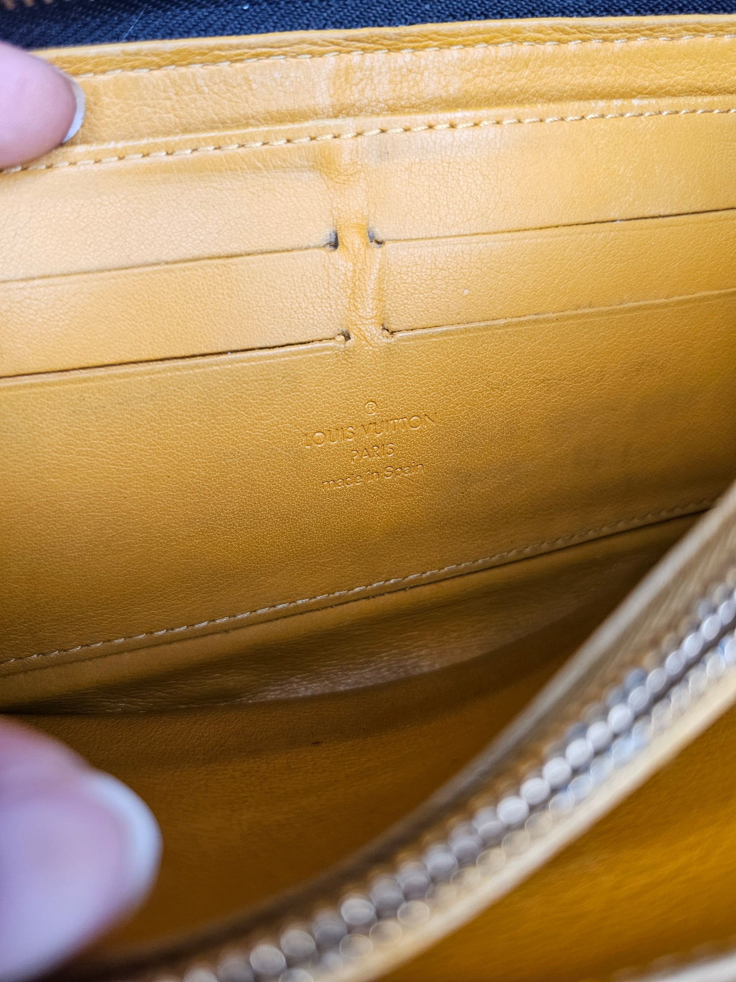 Louis Vuitton Black Denim Zippy Wallet CA1008