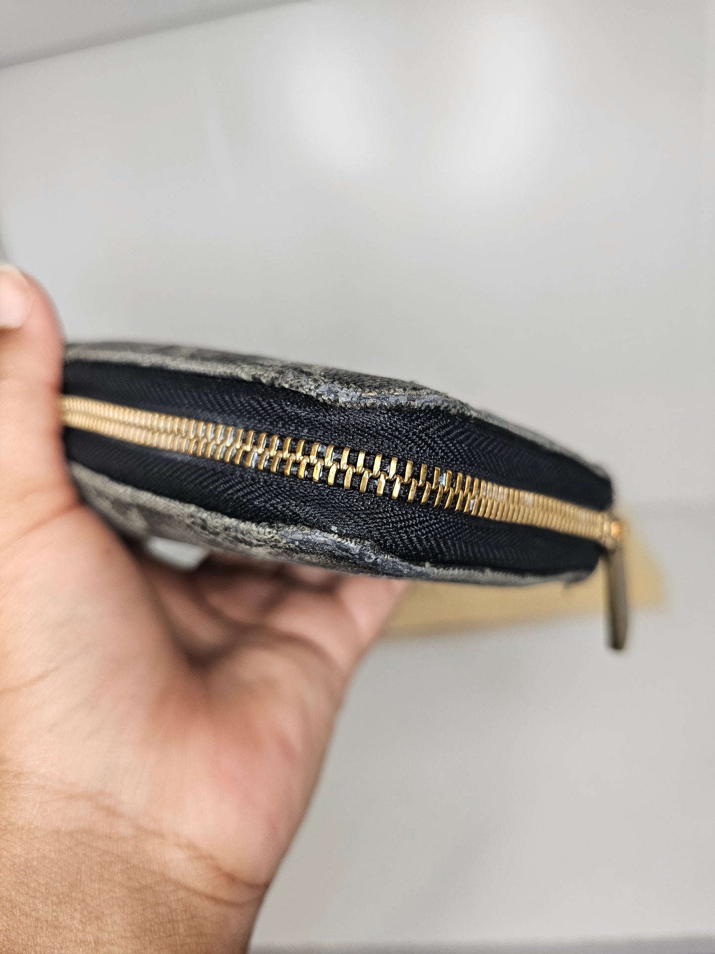 Louis Vuitton Black Denim Zippy Wallet CA1008