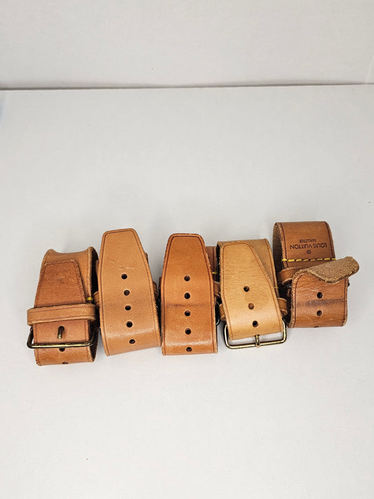 Louis Vuitton Vachetta Poignet Strap / Tag Holder Set (1)