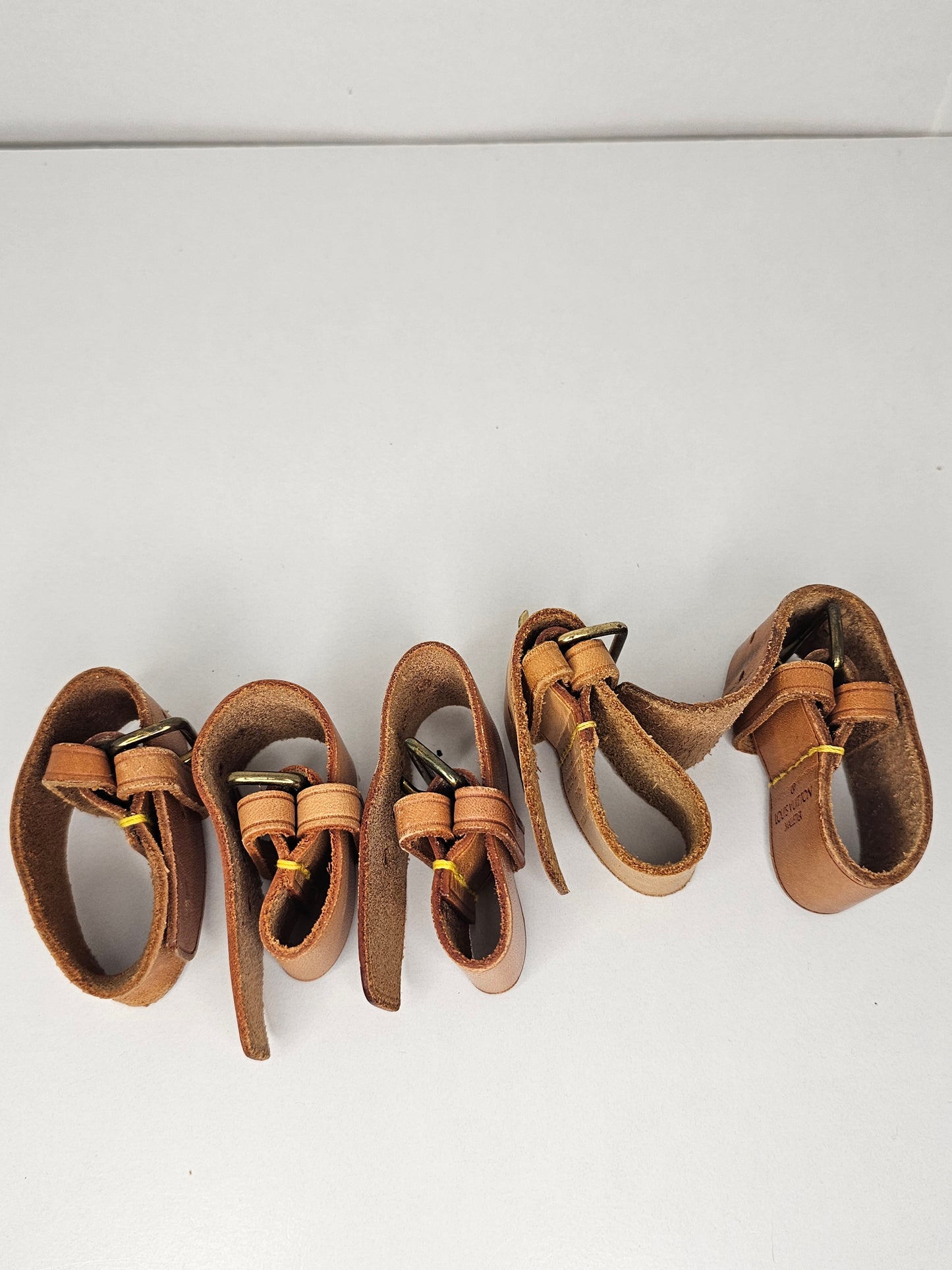 Louis Vuitton Vachetta Poignet Strap / Tag Holder Set (1)