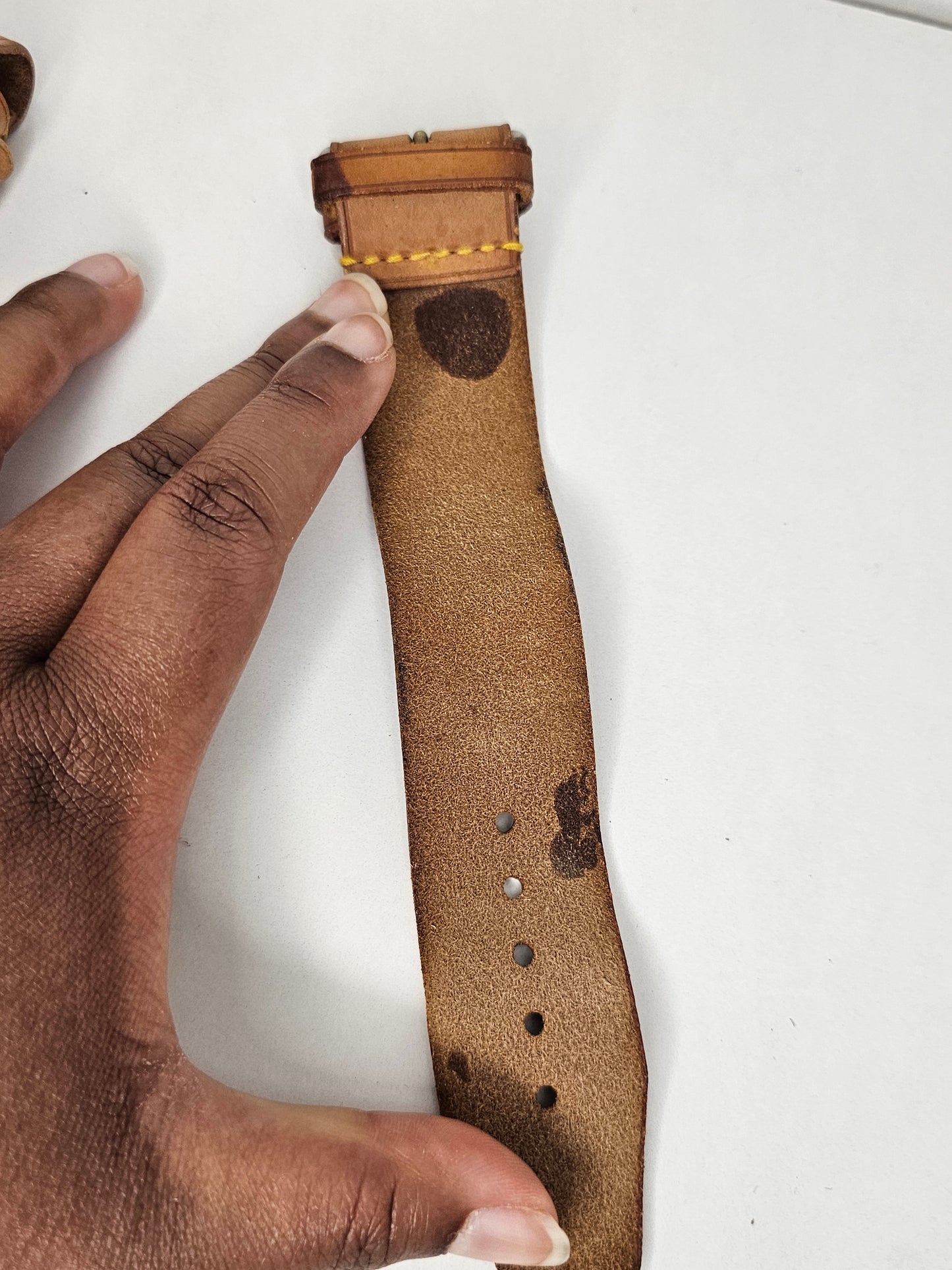 Louis Vuitton Vachetta Poignet Strap / Tag Holder Set (3)