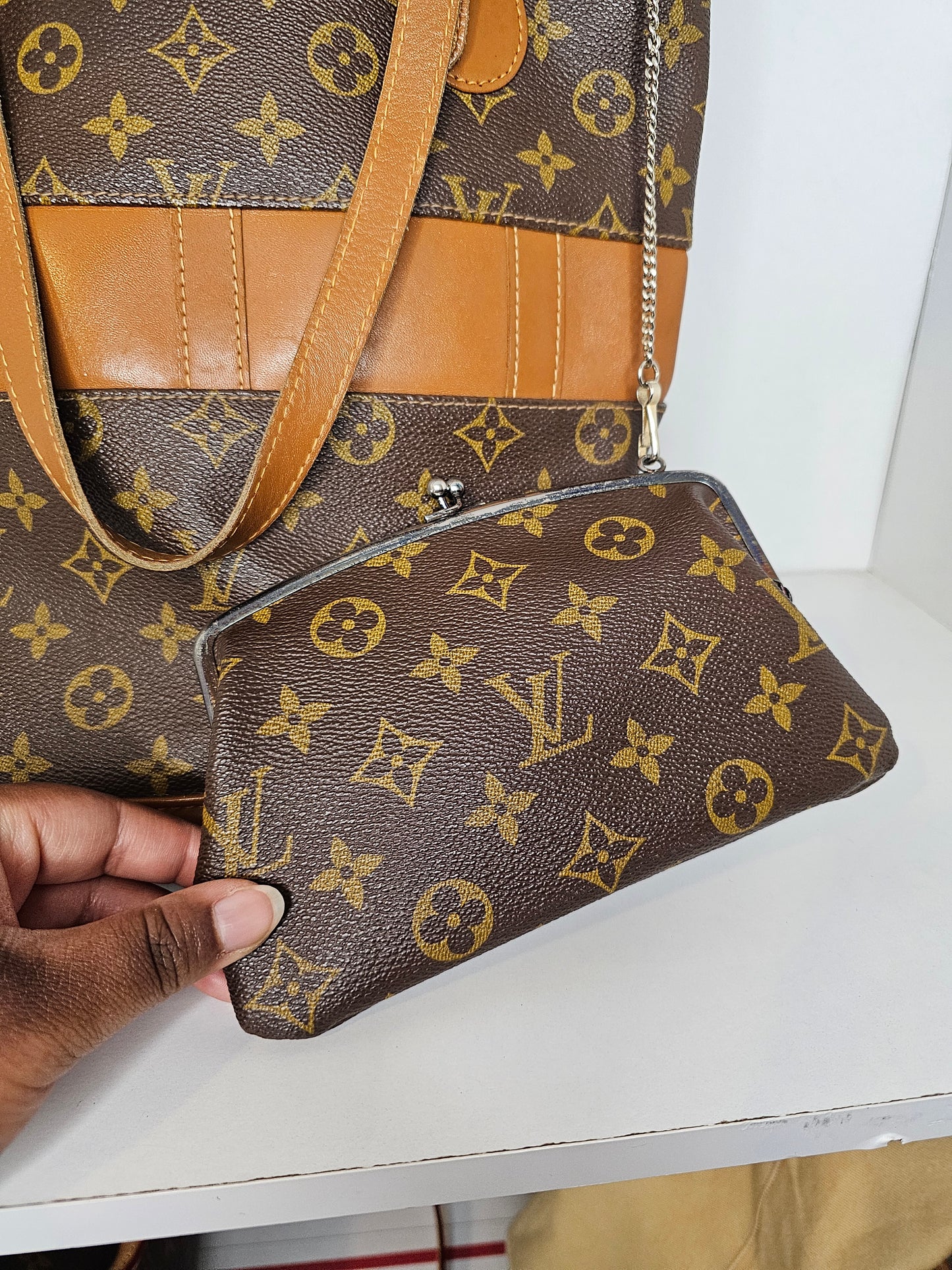 Louis Vuitton French Company Bucket Bag & Coin Purse