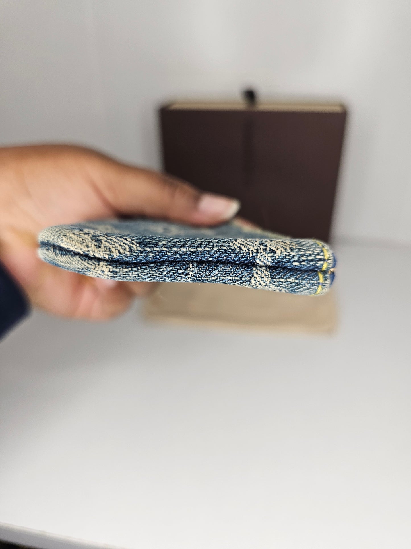 Louis Vuitton Vintage Denim Blue Key Pouch CA0097