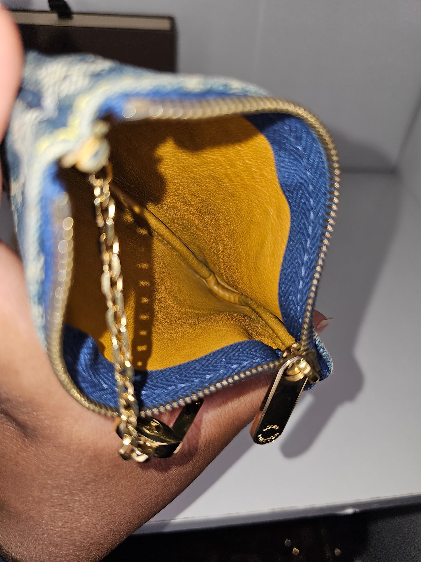 Louis Vuitton Vintage Denim Blue Key Pouch CA0097
