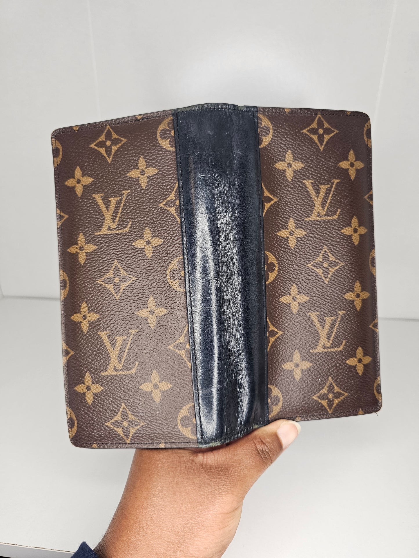 Louis Vuitton Black Macassar Brazza Wallet RA4260