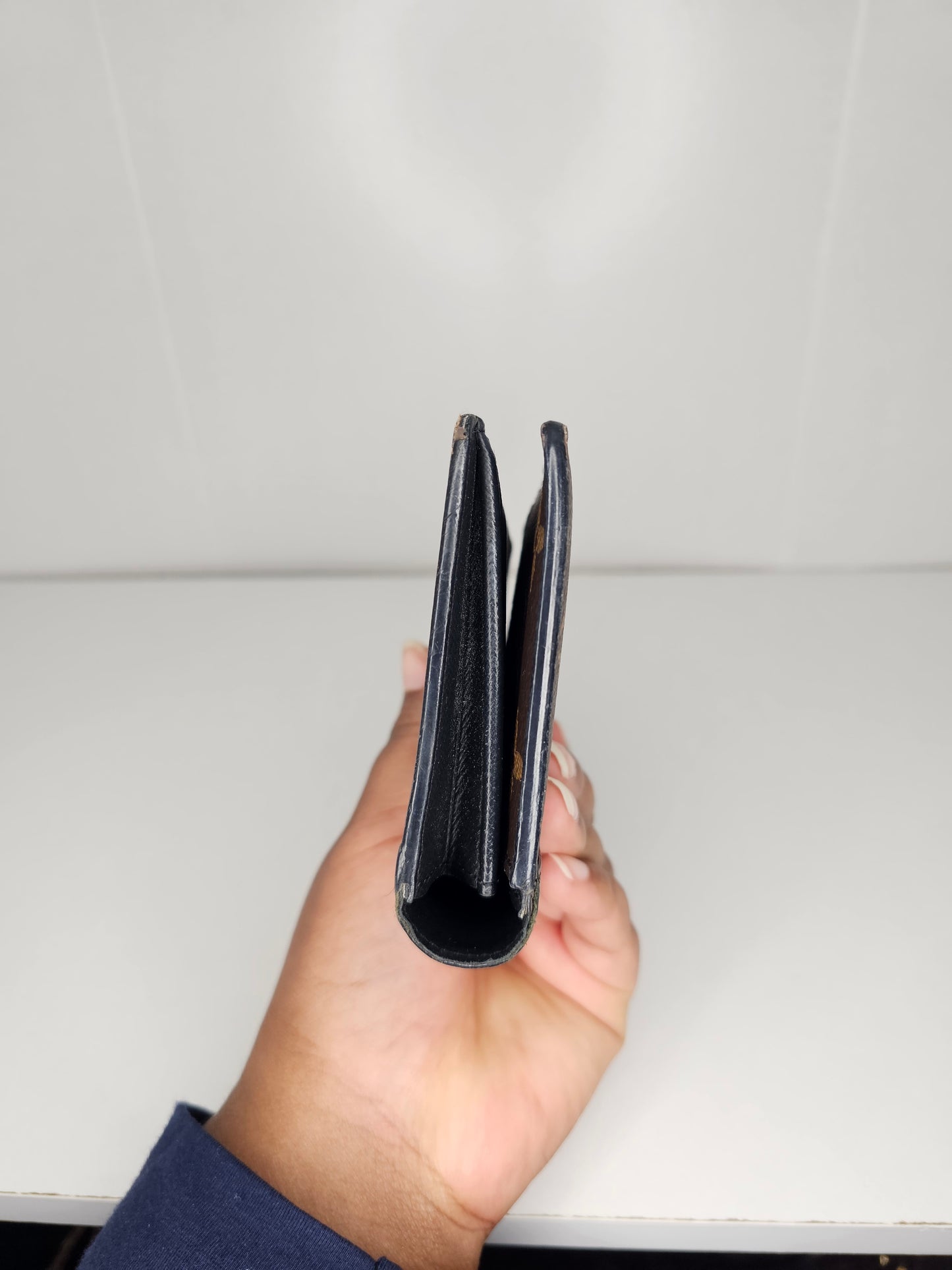 Louis Vuitton Black Macassar Brazza Wallet RA4260