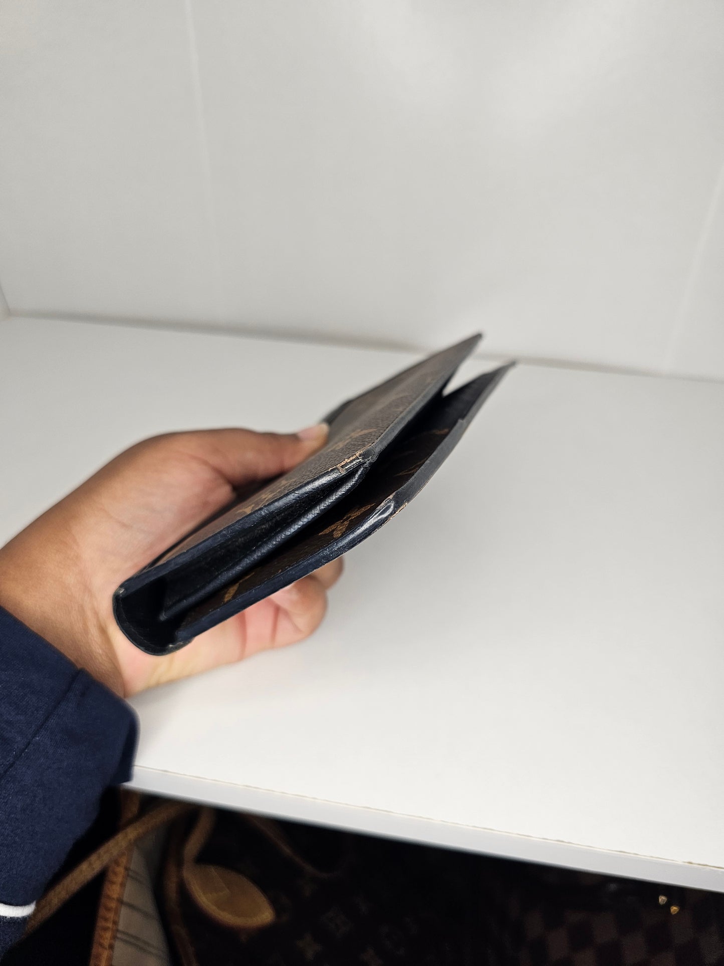 Louis Vuitton Black Macassar Brazza Wallet RA4260