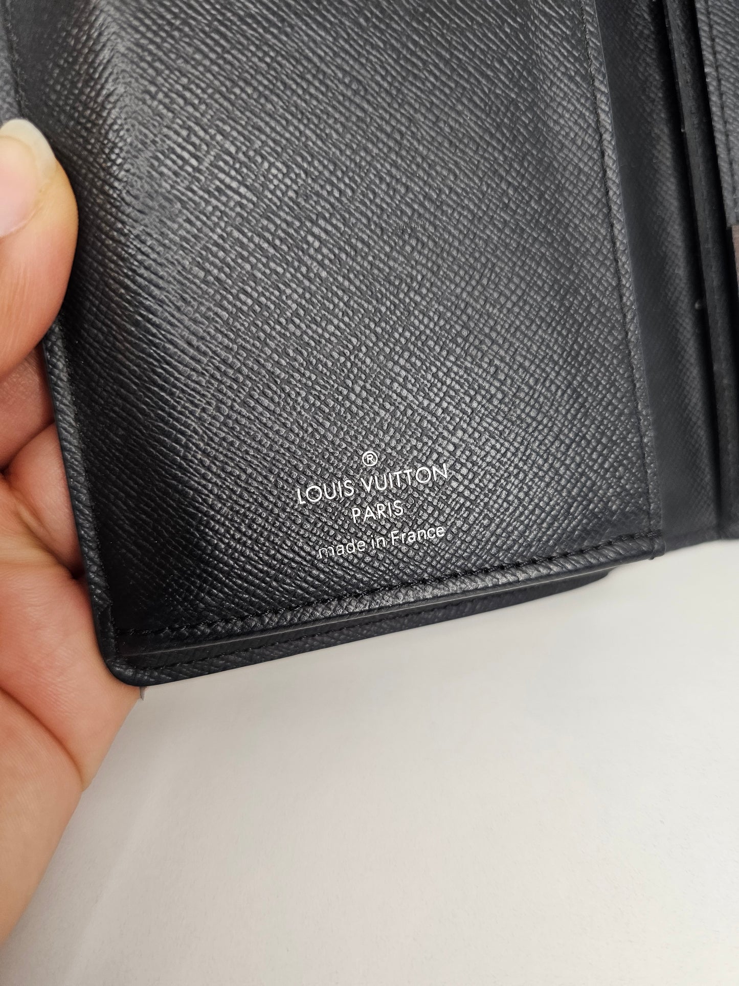 Louis Vuitton Black Macassar Brazza Wallet RA4260
